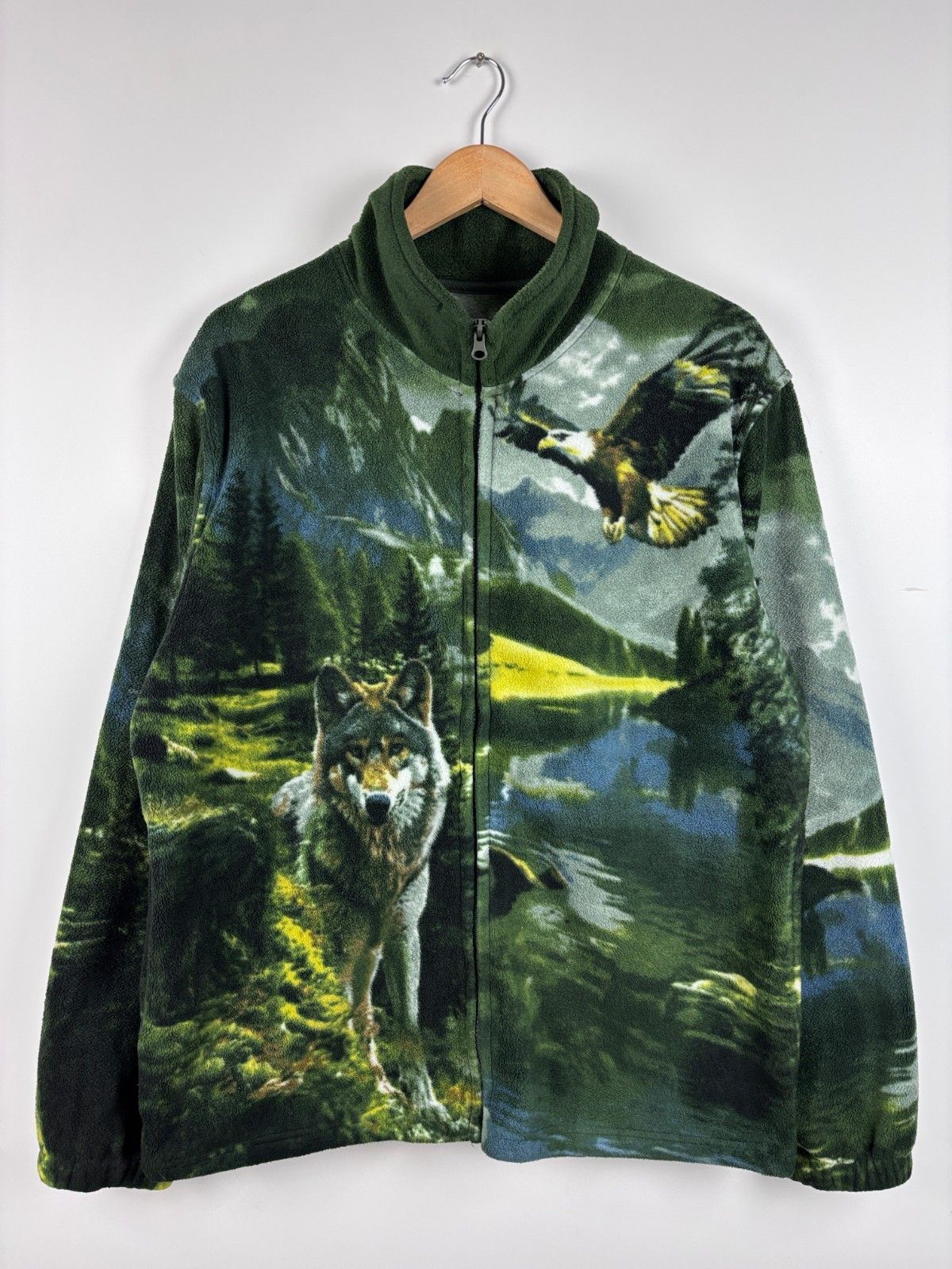 Other Atlas For Men Mountain Wolf Eagle Fleece Sweater M Size US M / EU 48-50 / 2 - 1 Thumbnail