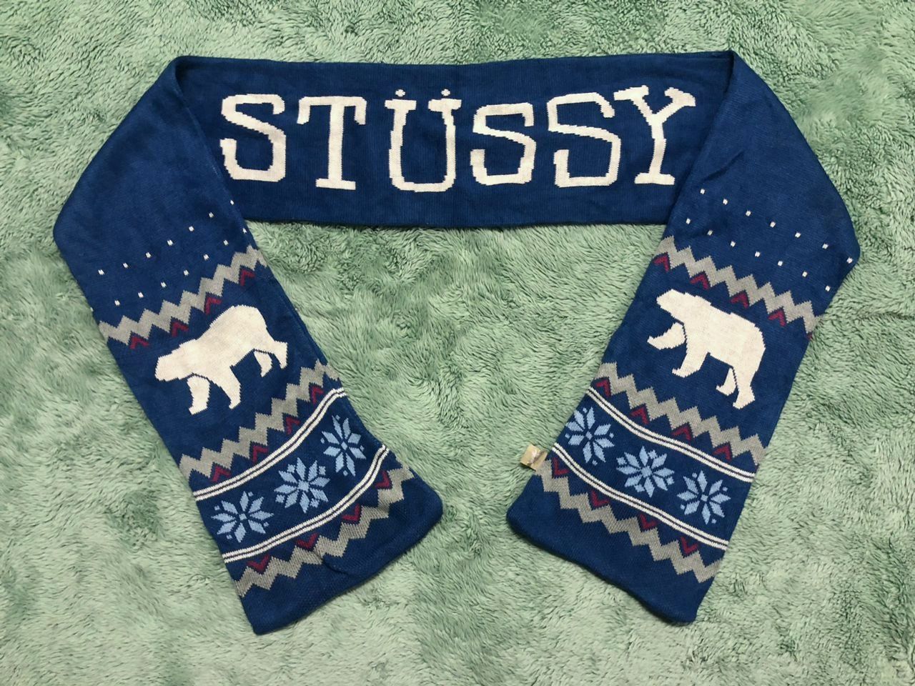 Stussy RARE💥 STUSSY BEAR SPELL OUT MUFFLER SCARF Size ONE SIZE - 3 Thumbnail