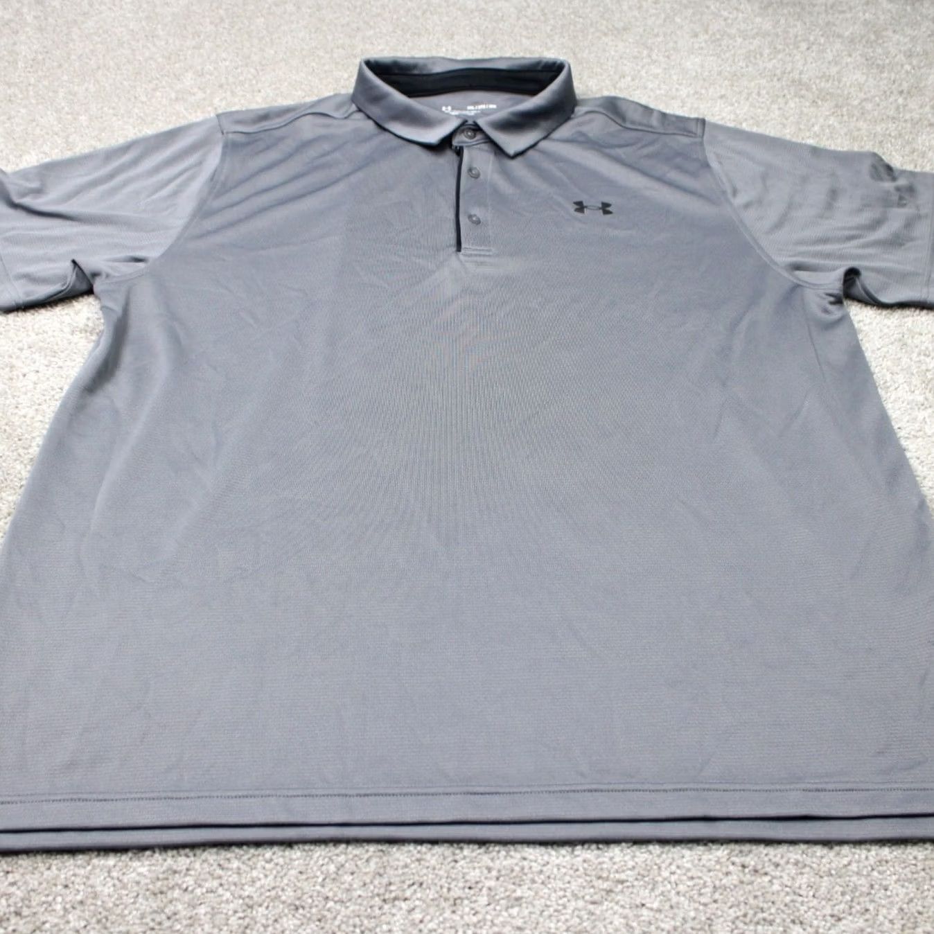 Under Armour Under Armour Tech Polo Shirt Mens 3XL Gray UA Loose Fit Short Sleeve Poly Shirt Polo Polo Shirt Gray Mens 3XL Under Armour HeatGear Regular Fit Size US XXL / EU 58 / 5 - 3 Thumbnail