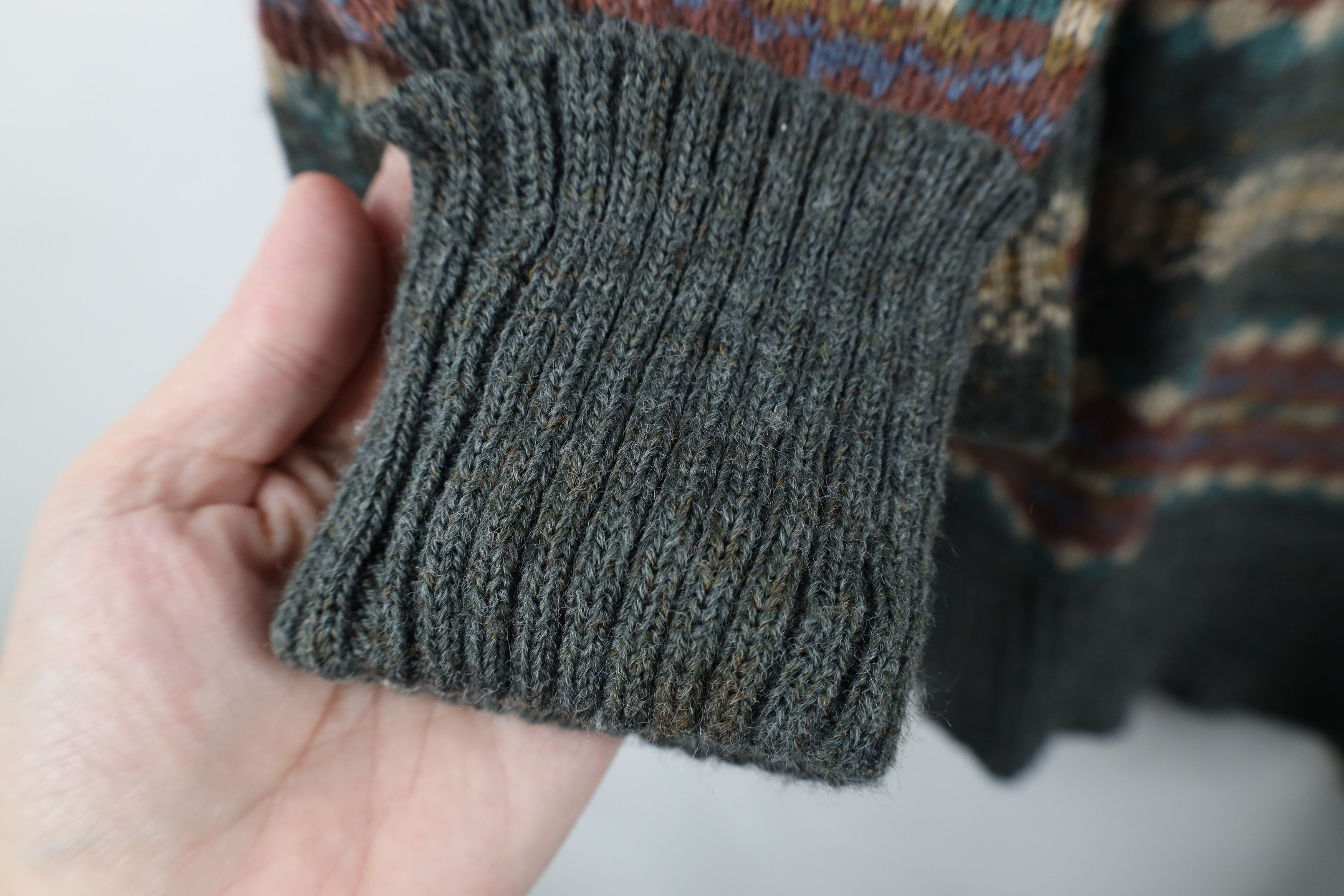 Vintage Vintage 90s Streetwear Blend Rainbow Fair Isle Knit Sweater Size US L / EU 52-54 / 3 - 4 Thumbnail