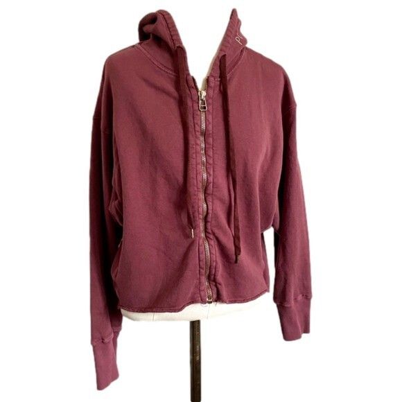 Sundry Sundry Red Peace And Love Cropped Hoodie - M/L 🇺🇸 Size L / US 10 / IT 46 - 2 Thumbnail