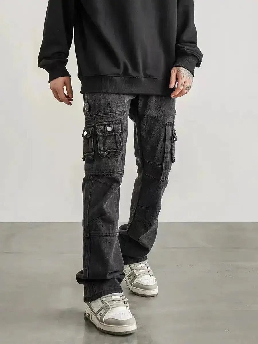 Japanese Brand High street washed and distressed baggy work trousers Size US 32 / EU 48 - 3 Thumbnail