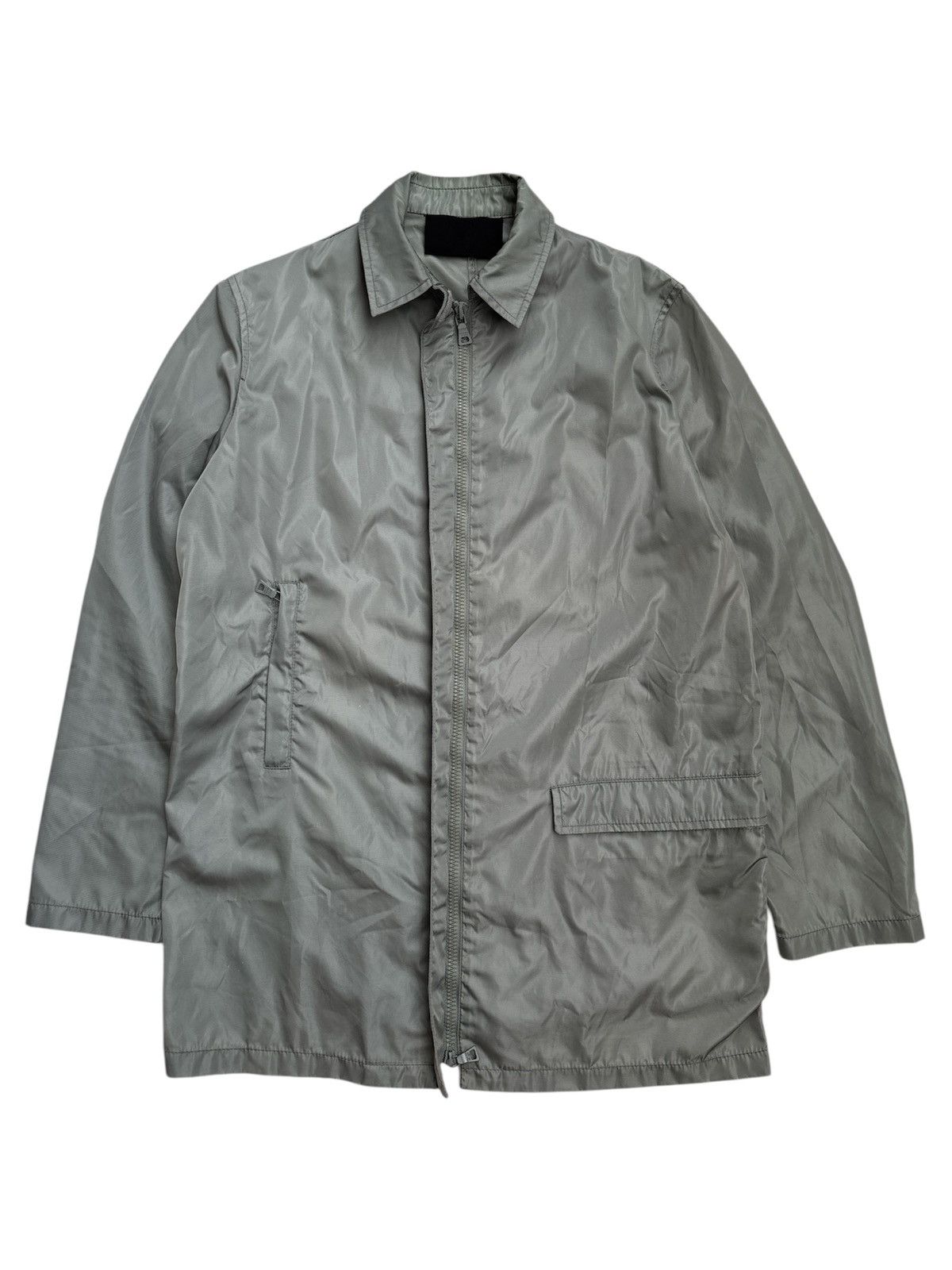 Prada 1990s Vintage Silver Nylon Jacket Size US S / EU 44-46 / 1 - 3 Thumbnail