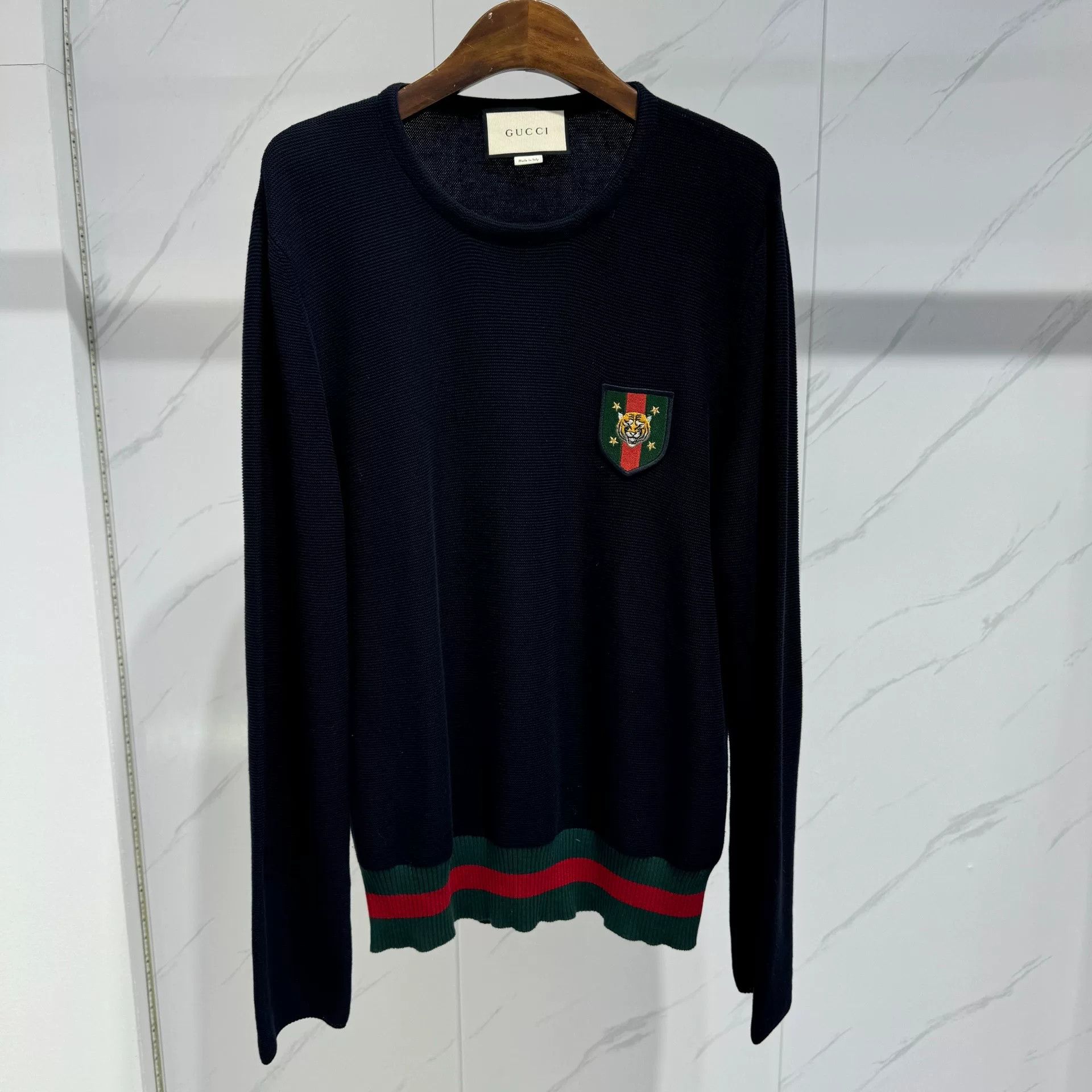 Japanese Brand Gucci Tiger Head Embroidered Sweater Size US M / EU 48-50 / 2 - 1 Thumbnail