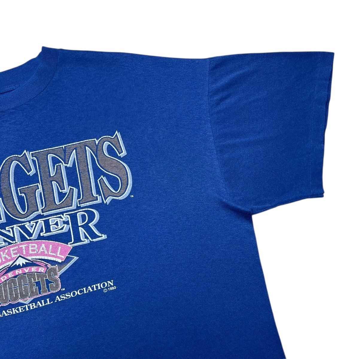 NBA Vintage 1993 NBA Denver Nuggets Spell Out 3D Graphic T-Shirt Size US XXL / EU 58 / 5 - 6 Thumbnail