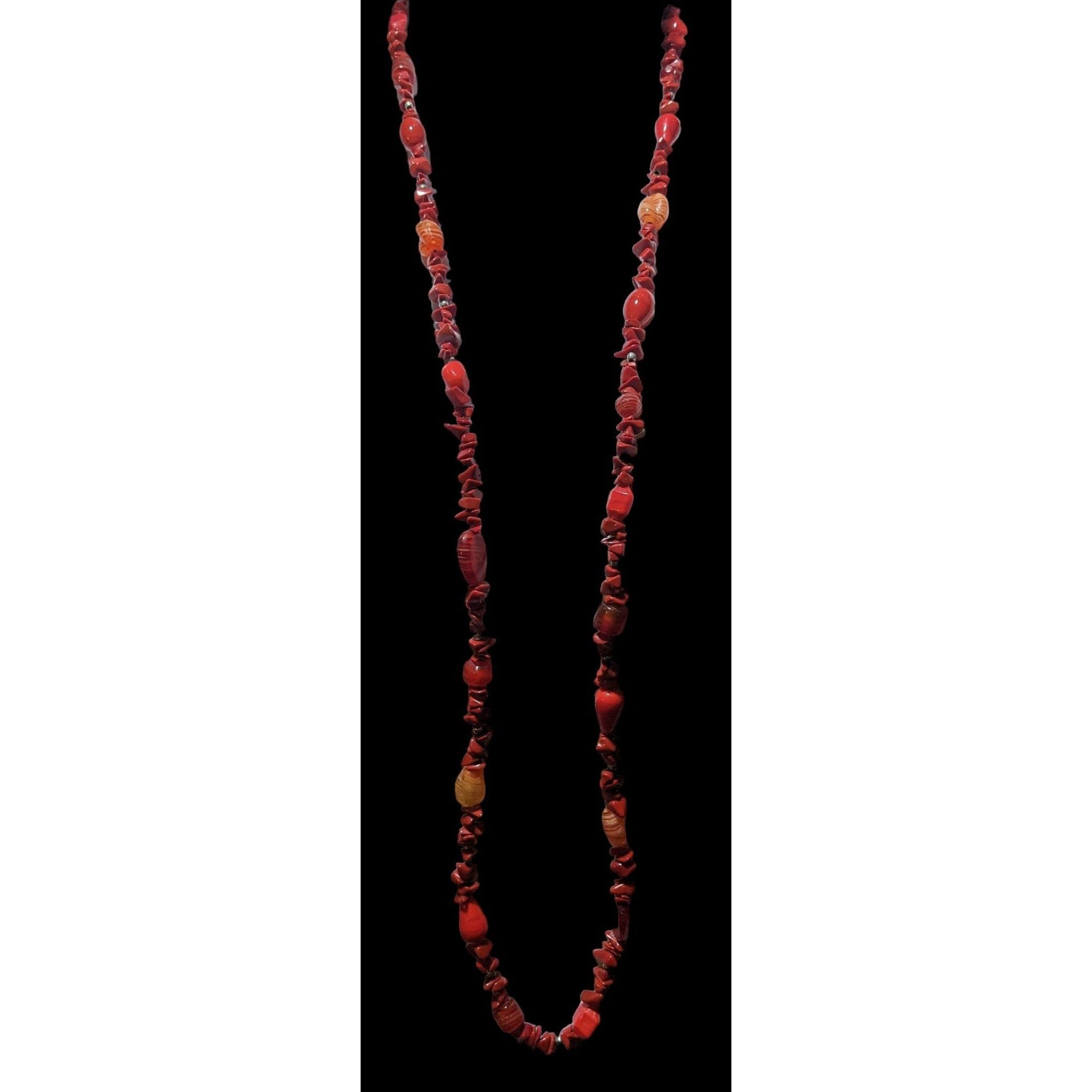 Other Red Jasper Chip And Glass Beaded Necklace Size ONE SIZE - 2 Thumbnail