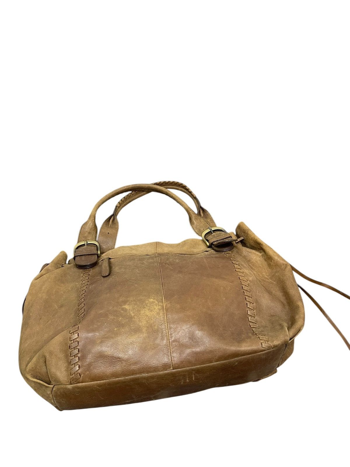 Leather Real Leather Patina Sazaby Japan Tote Shoulder Bag 9🟩 Size ONE SIZE - 13 Thumbnail