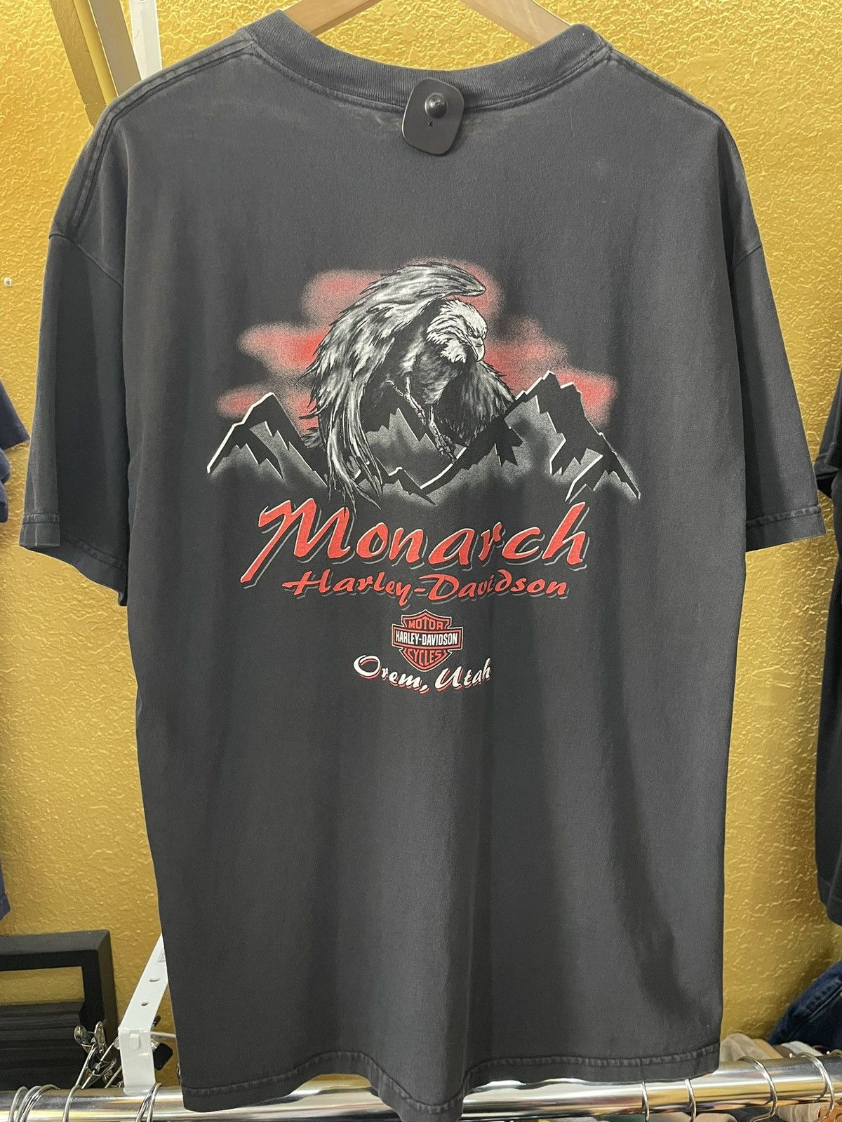 Harley Davidson × Vintage Vintage Harley Davidson Shirt Lone Wolf Monarch Orem Utah Size US L / EU 52-54 / 3 - 2 Thumbnail