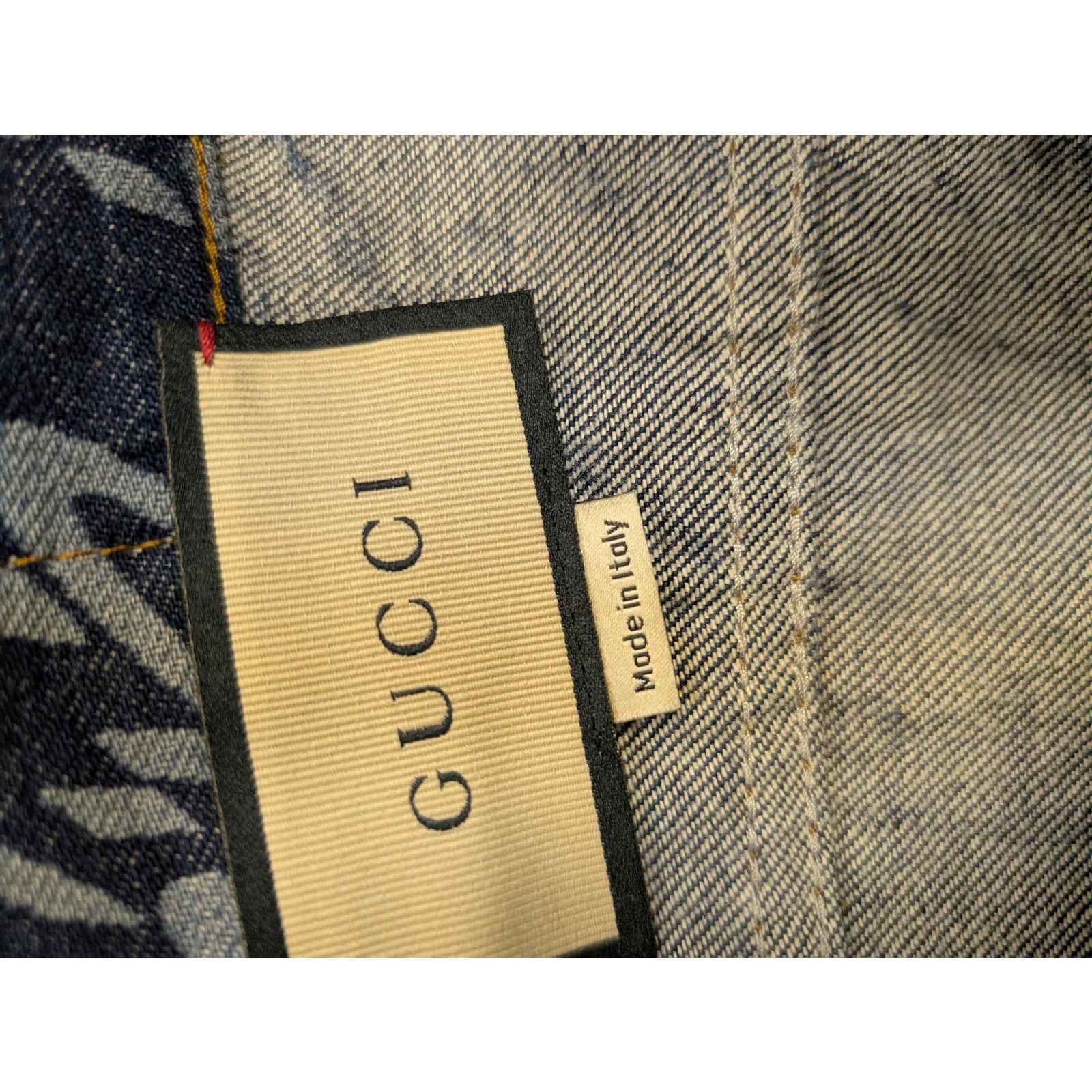 Gucci o1rshd1 ECO Org GG Distorted Laser Pant in Dark Blue Size US 32 / EU 48 - 20 Thumbnail