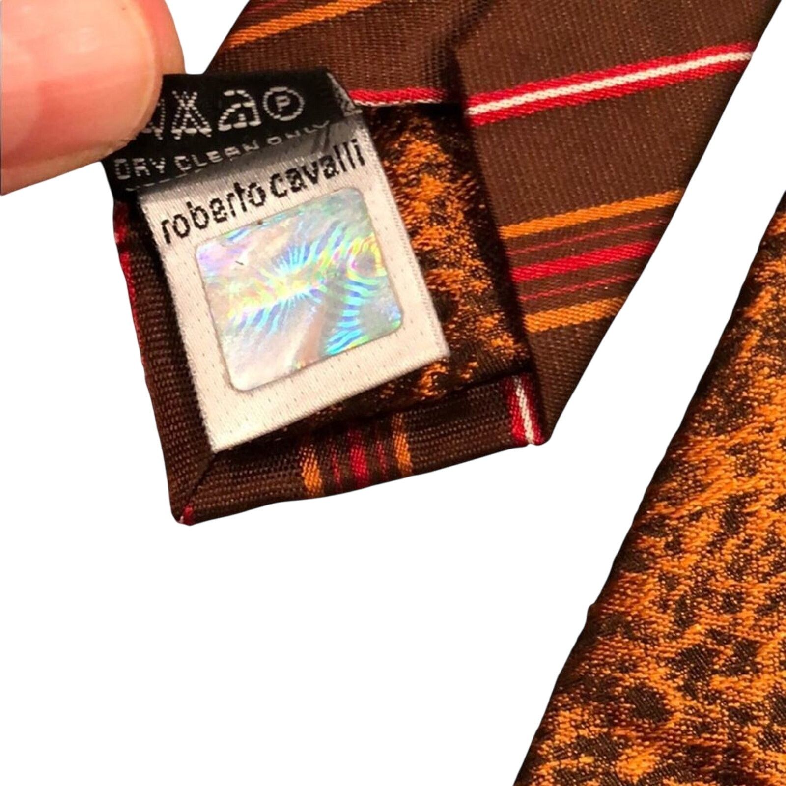 Roberto Cavalli Vintage Roberto Cavalli Reptile Tie | 3.5” wide Size ONE SIZE - 4 Thumbnail