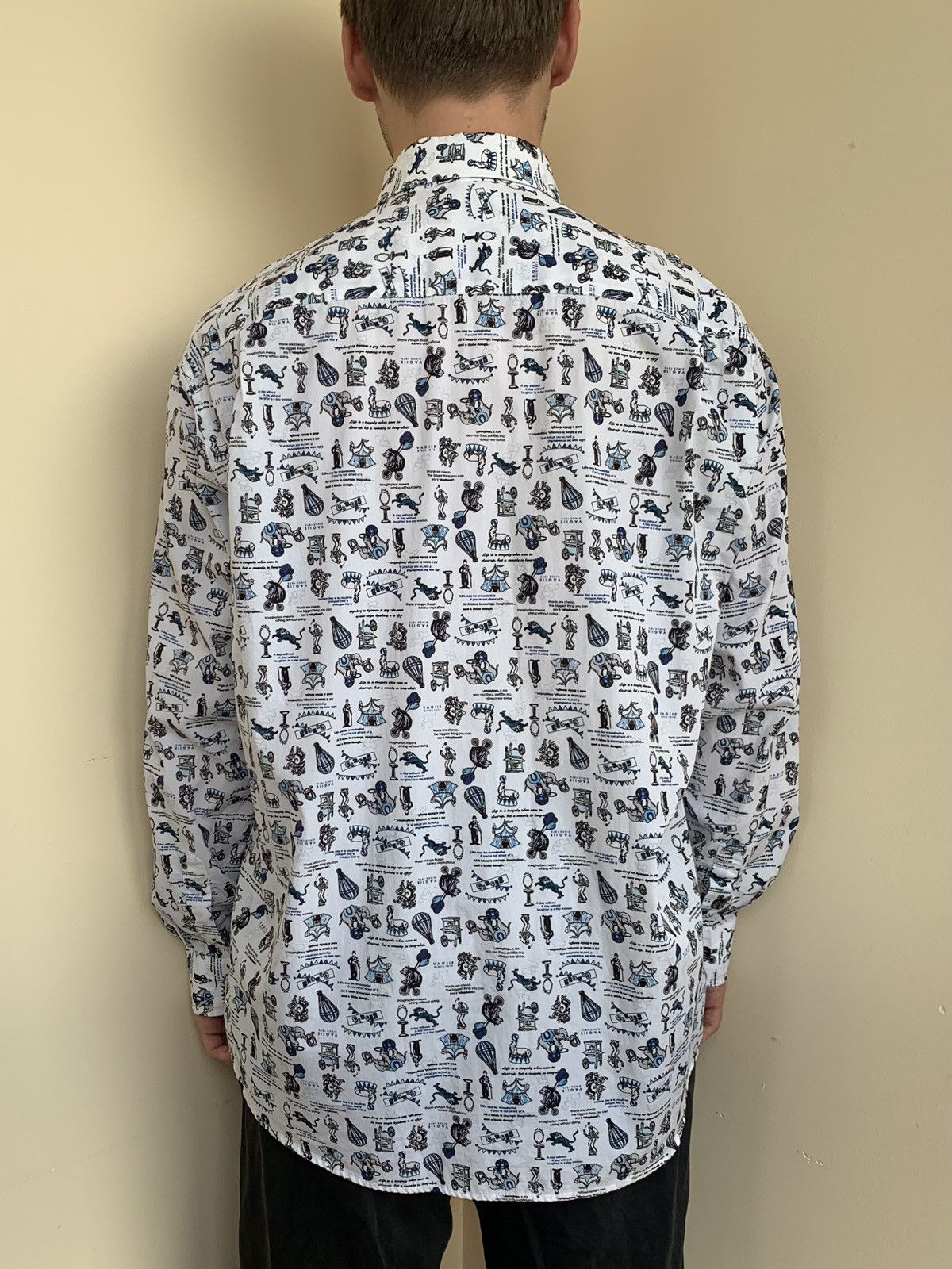 Japanese Brand Vagiie Circus Print Long Sleeve Shirt by Leggiuno Size 50 Size US M / EU 48-50 / 2 - 4 Thumbnail