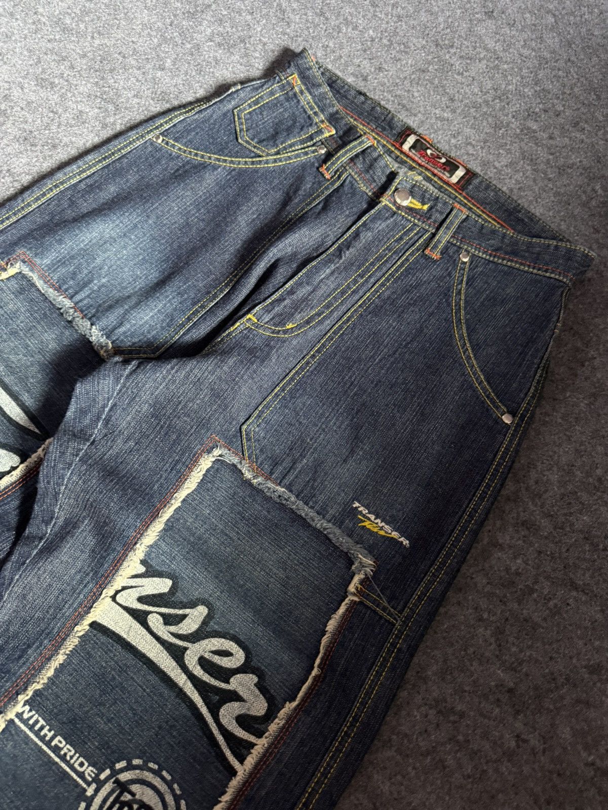G-Unit × JNCO 2000s Transfer Baggy Patch Work Details Loose Jeans Size US 29 - 5 Thumbnail