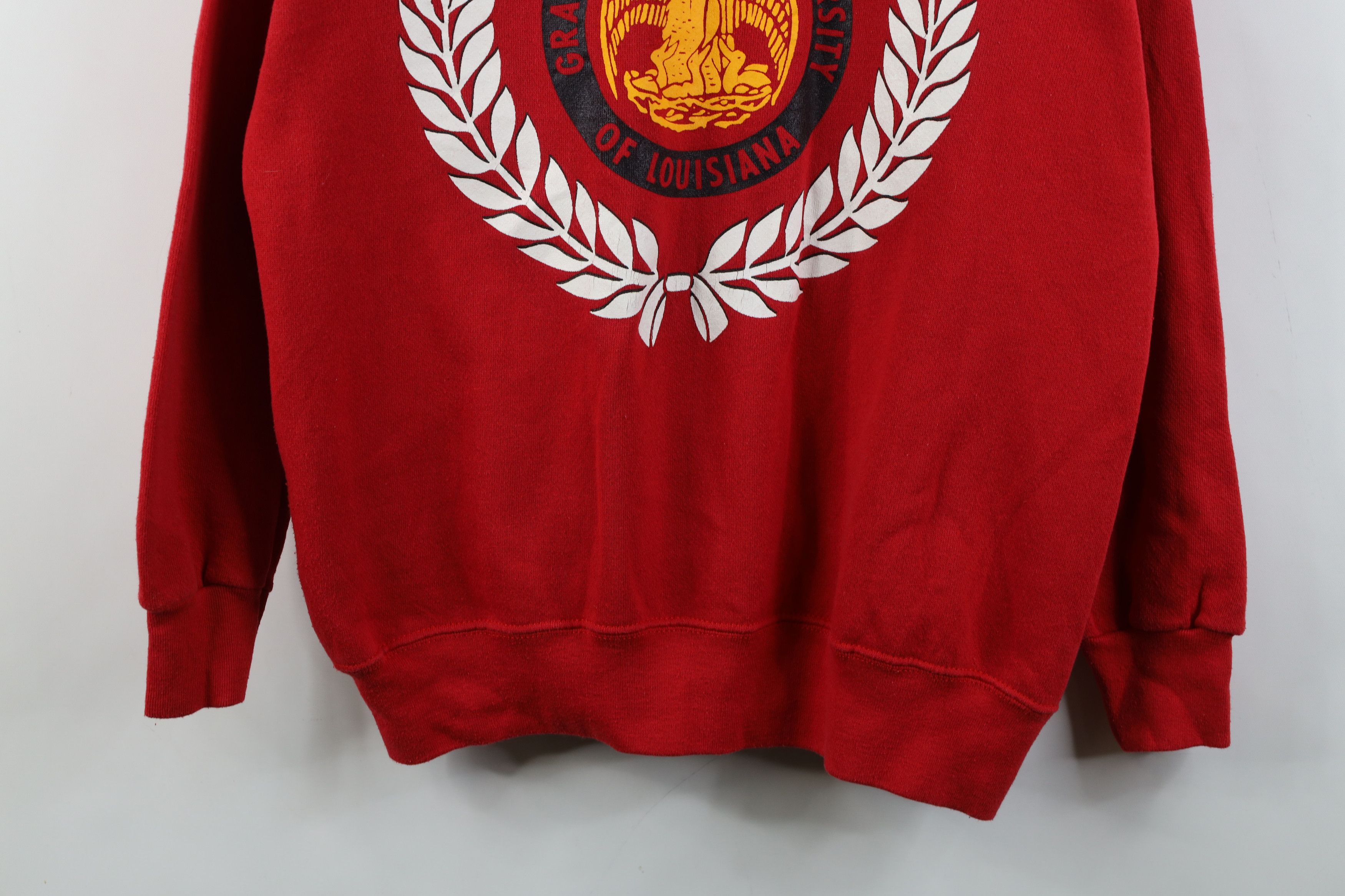 Vintage Vintage 70s 80s University Mock Neck Sweatshirt Red USA Size L / US 10 / IT 46 - 3 Thumbnail