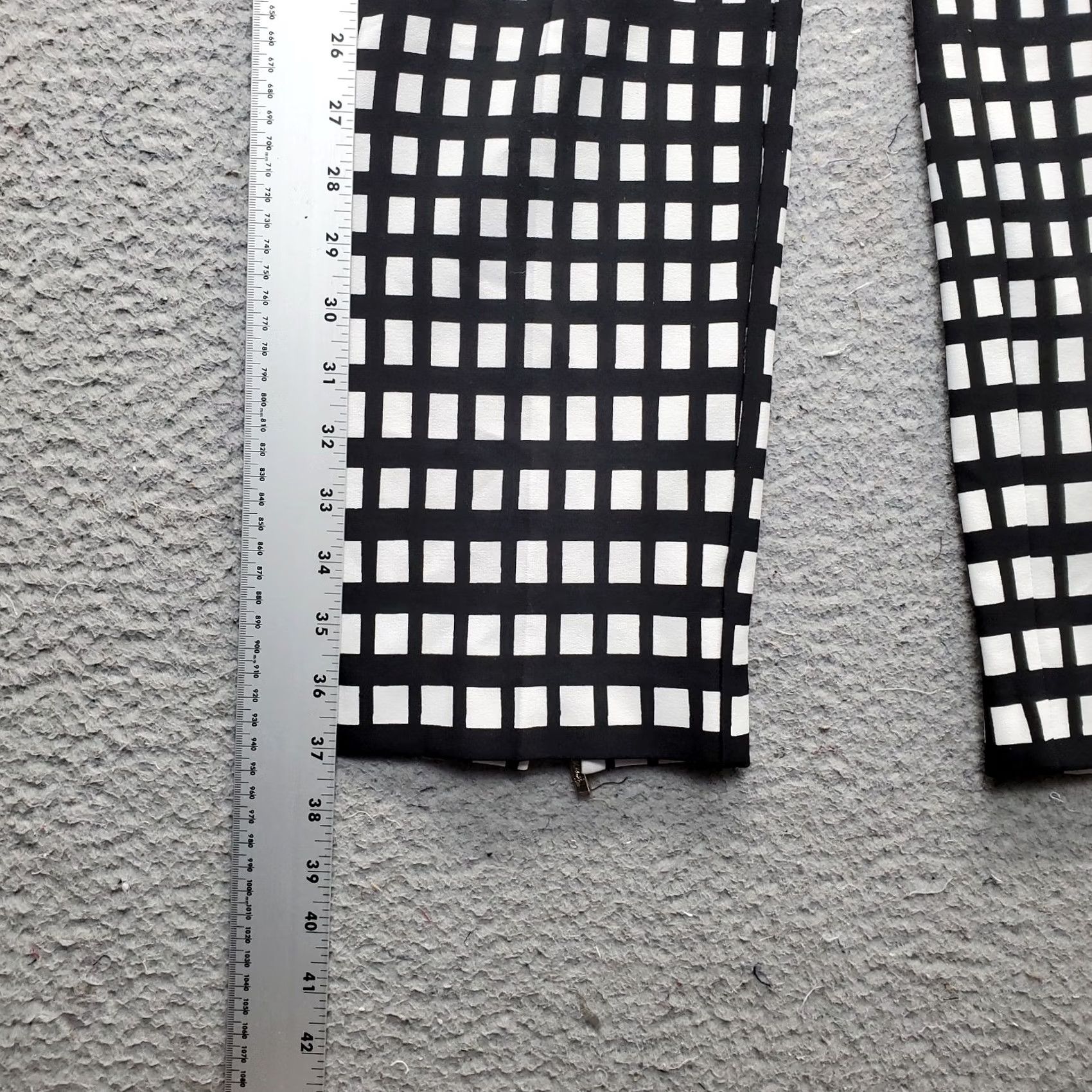 Joseph Ribkoff Joseph Ribkoff Womens 4 Multicolor Check Stretch Ankle Pants Zip Front Size 27" / US 4 / IT 40 - 3 Thumbnail