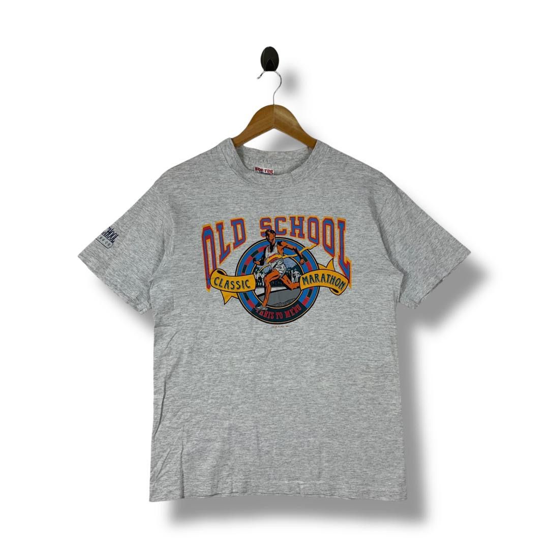 Other Vintage 90s OLD SCHOOL Clothing Co classic marathon tee Size US M / EU 48-50 / 2 - 1 Thumbnail