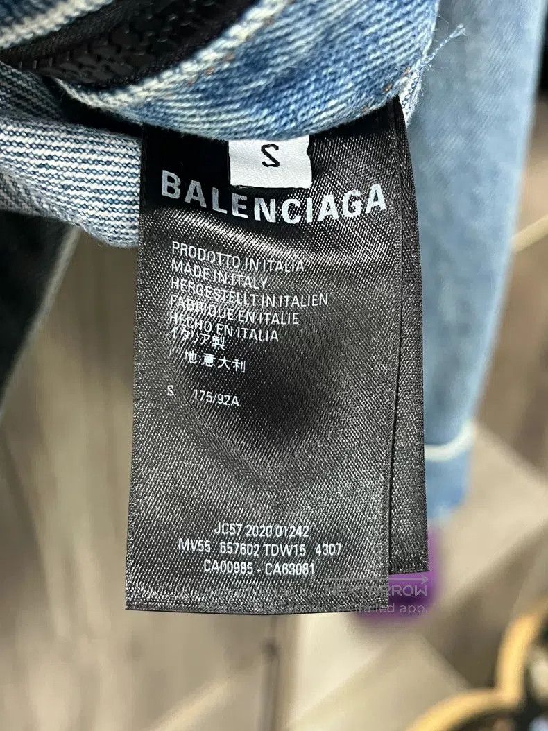 Balenciaga Balenciaga Zippered Washed Denim Jacket Size US S / EU 44-46 / 1 - 8 Thumbnail