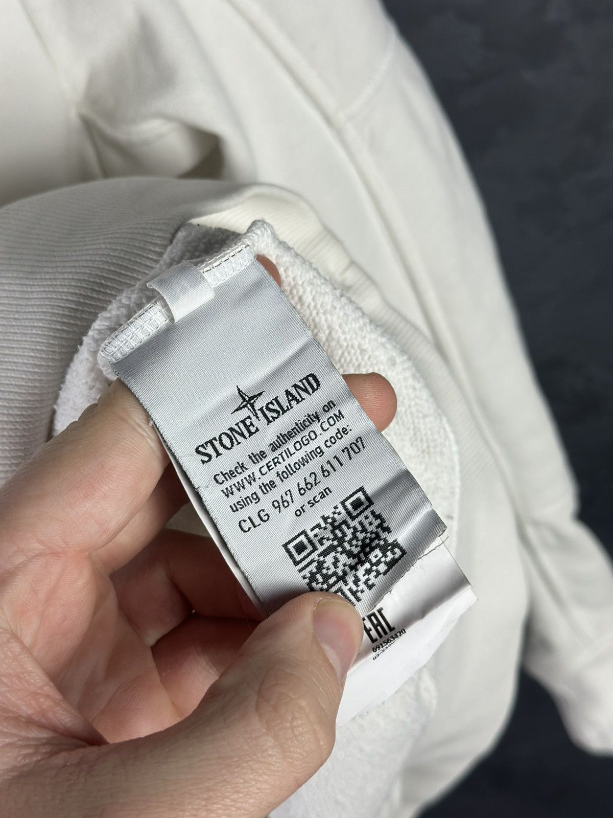 Stone Island Stone Island White Sweatshirt Crewneck Big Logo Mens Size US M / EU 48-50 / 2 - 12 Thumbnail