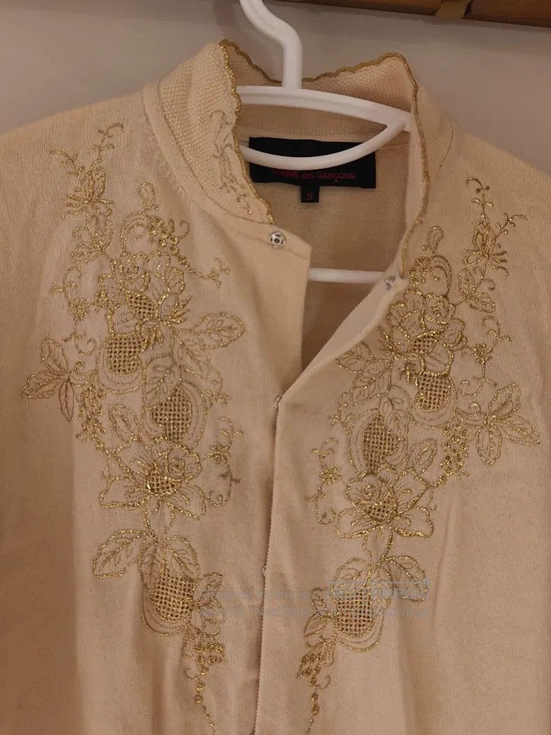 Comme des Garcons Comme Des Garcons Gold embroidery cardigan, size S Size S / US 4 / IT 40 - 3 Thumbnail