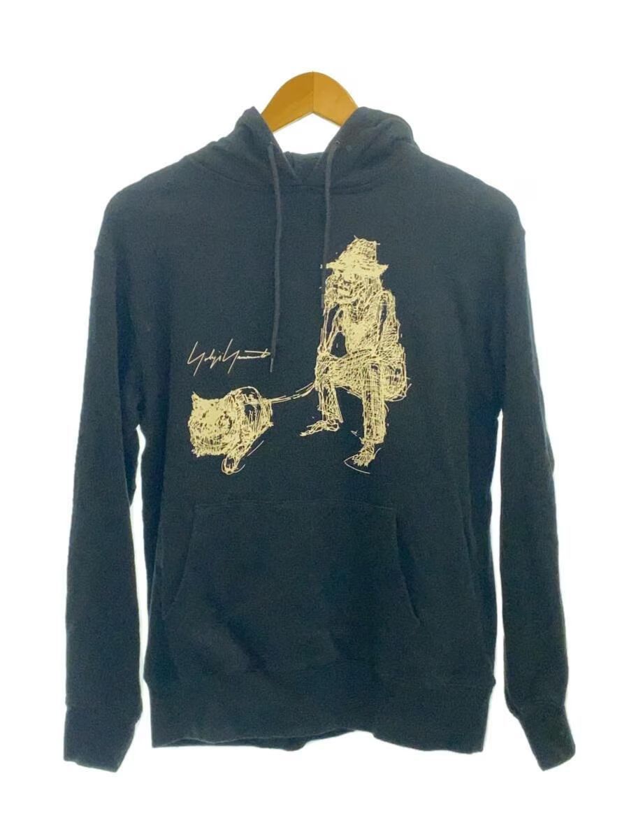 image of New Era x Yohji Yamamoto Portrait Sketch Hoodie in Black, Men's (Size Medium)
