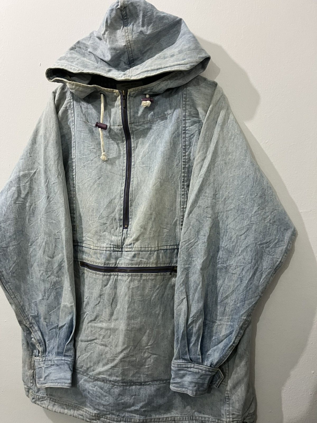 Pure Blue Japan 💥Vintage Combat Freaks USN NYC Denim Pullover Size US XL / EU 56 / 4 - 3 Thumbnail