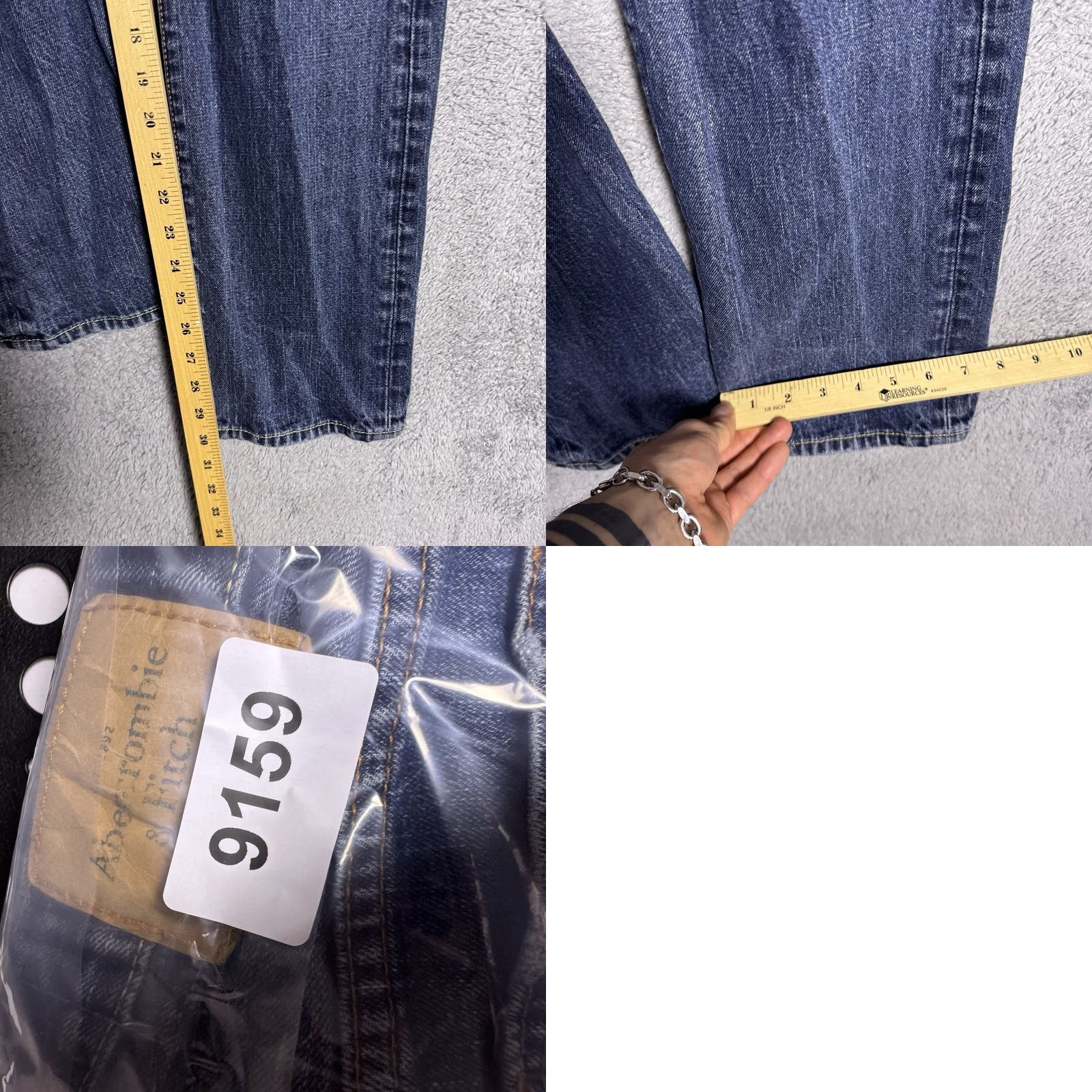 Abercrombie & Fitch VINTAGE Abercrombie & Fitch Jeans Mens 30x30 Slim Straight Indigo Distressed Size US 30 / EU 46 - 9 Thumbnail