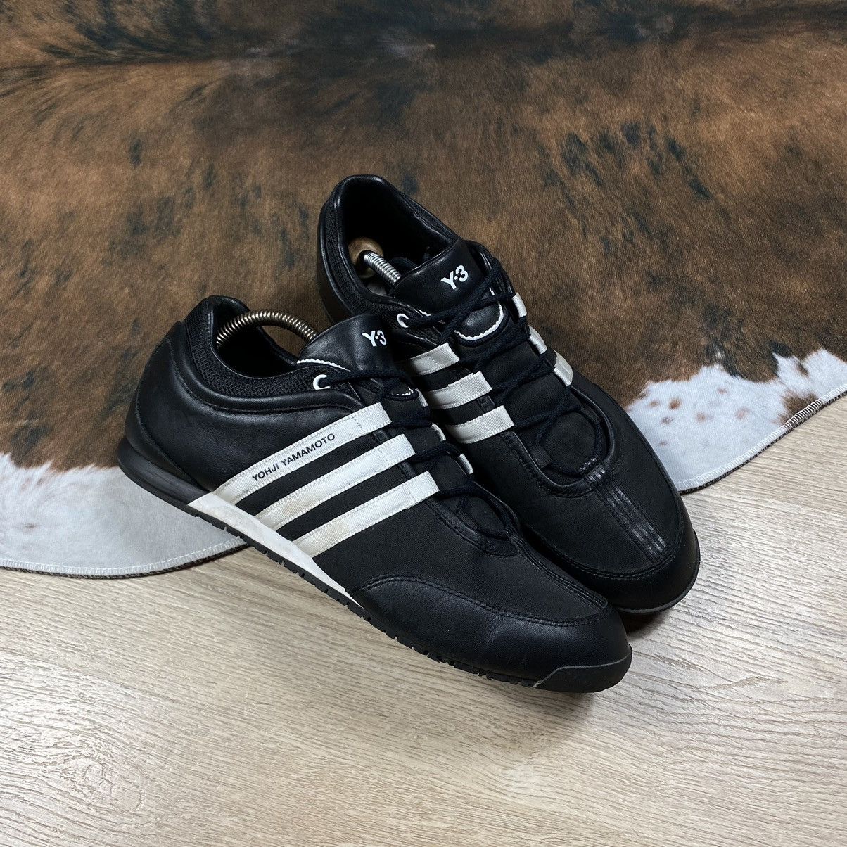 Adidas  Y-3  Yohji Yamamoto Yohji Yamamoto x Adidas Neo Y3 Black Leather  Sneakers Shoes | Grailed
