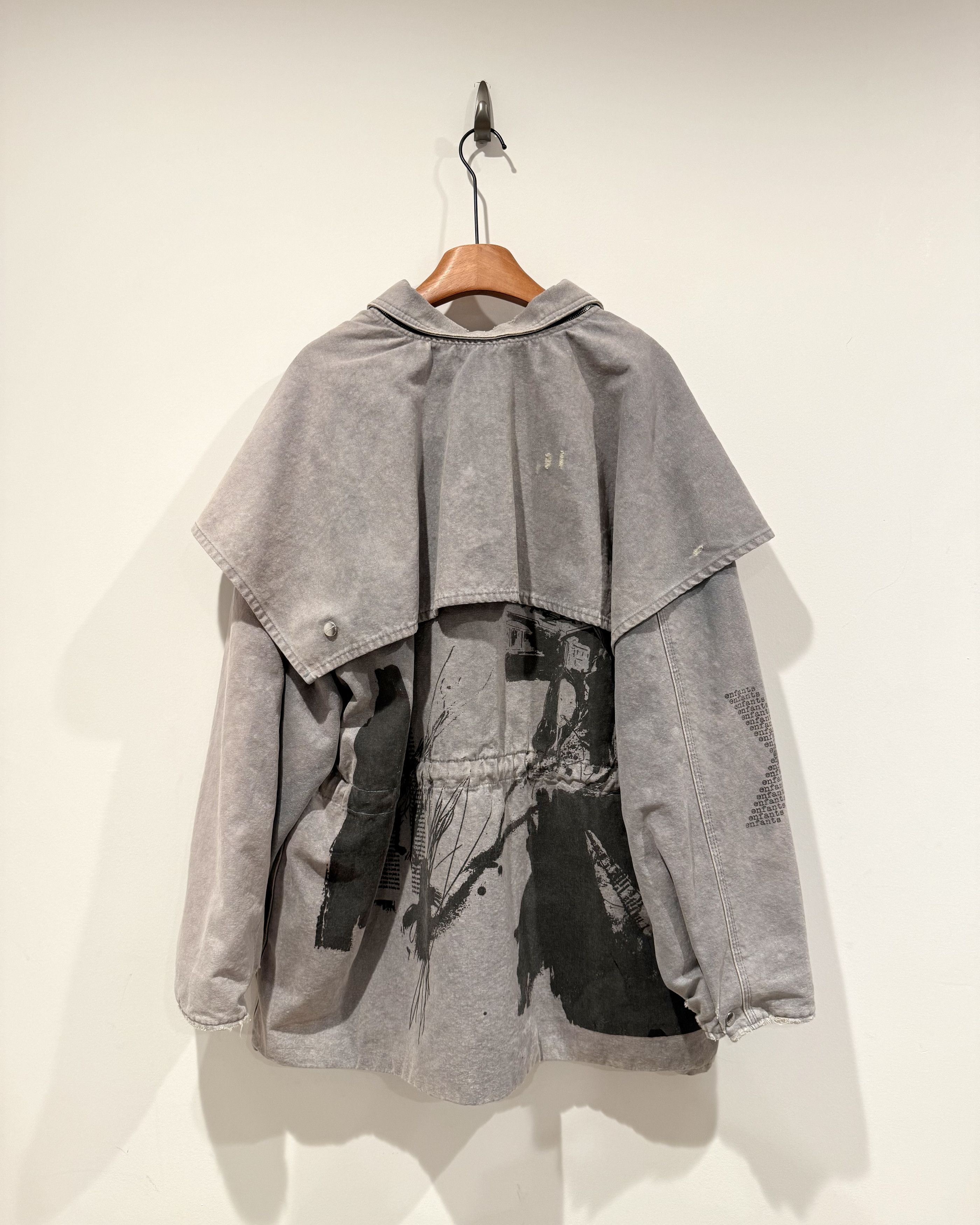 Enfants Riches Deprimes Enfants Riches Deprimes ‘Duster’ Grey Denim Graphic Jacket Size US XL / EU 56 / 4 - 4 Thumbnail