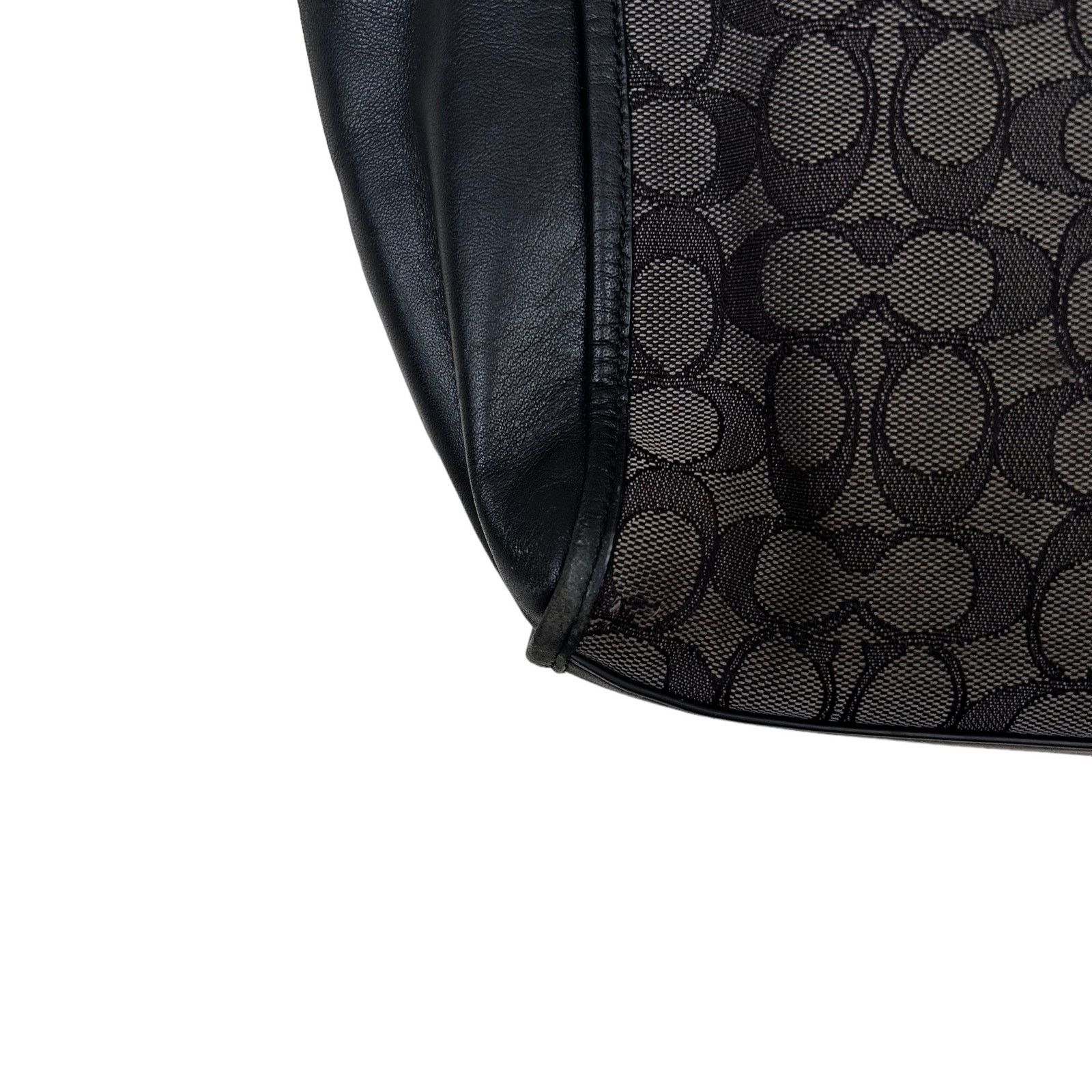 Coach Coach Turnlock Signature Jacquard Monogram Black Gray Tote Size ONE SIZE - 5 Thumbnail