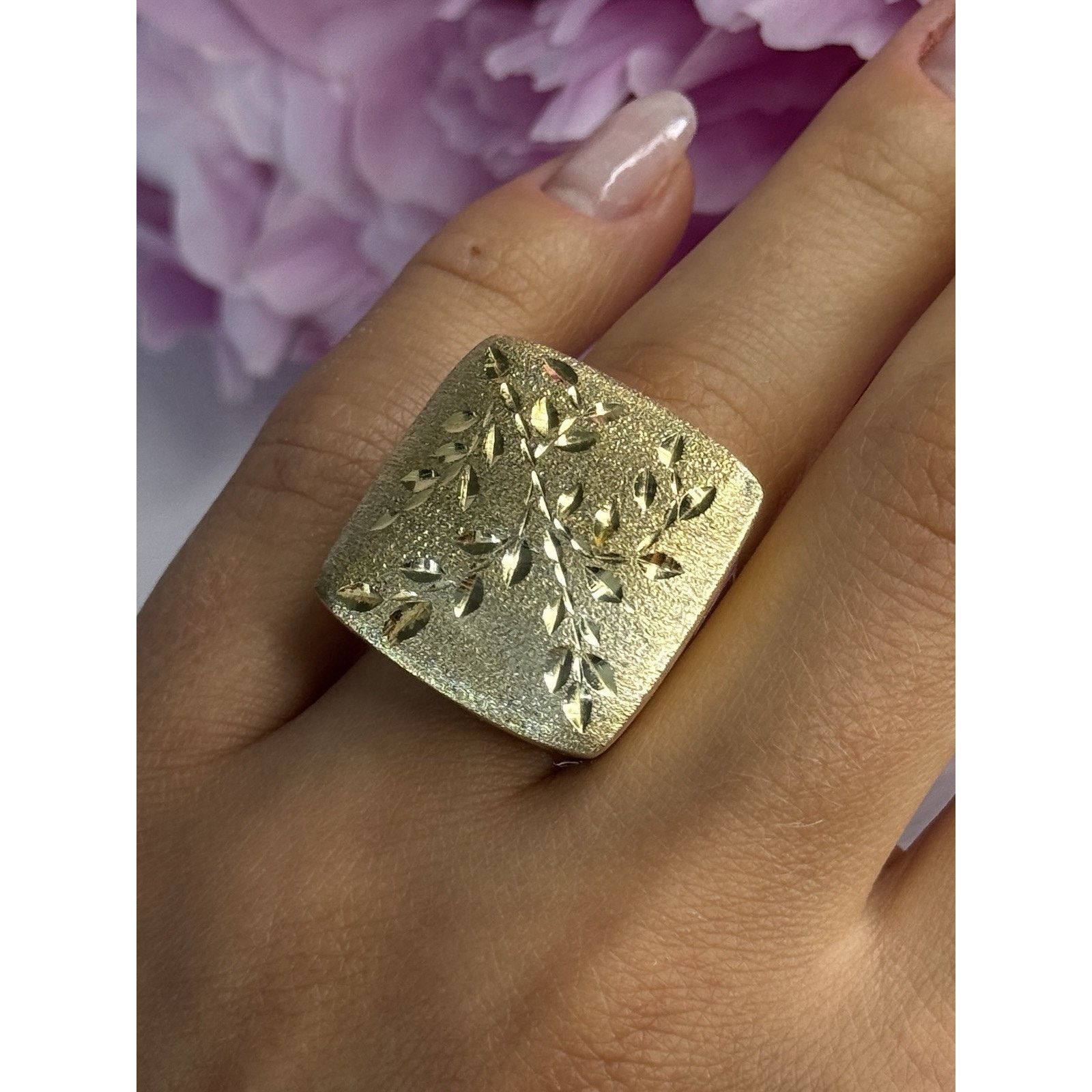 Jewelry 925 STERLING SILVER GOLD PLATED ITALY RING SIZE 8 Size ONE SIZE - 10 Thumbnail