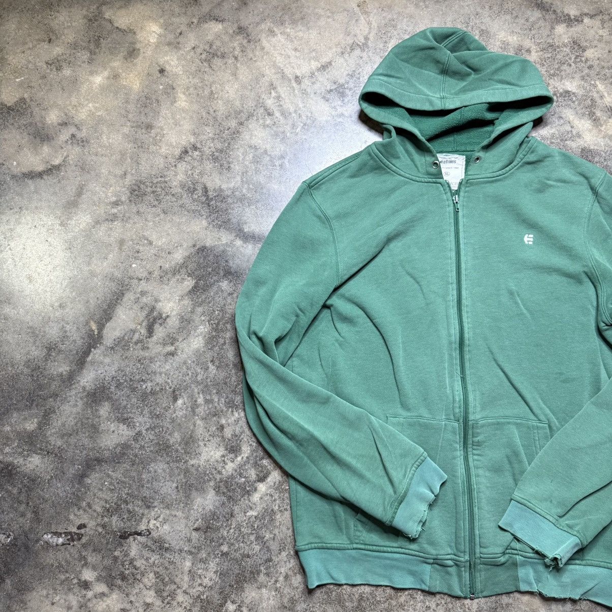 Etnies vintage y2k etnies zip up green baggy hoodie Size US XL / EU 56 / 4 - 3 Thumbnail