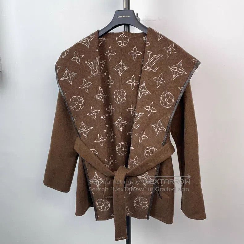 Louis Vuitton Louis Vuitton Old-print double-faced wool coat Size XXS / US 00 / IT 34 - 3 Thumbnail