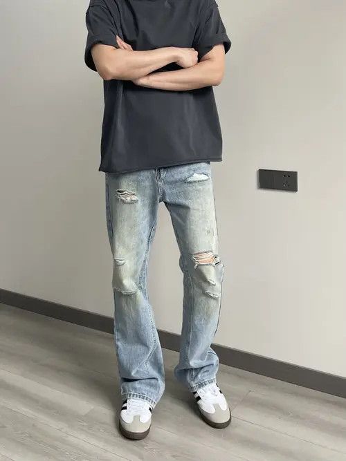 Other faded washed damaged grunge flared jeans Size US 28 / EU 44 - 7 Thumbnail