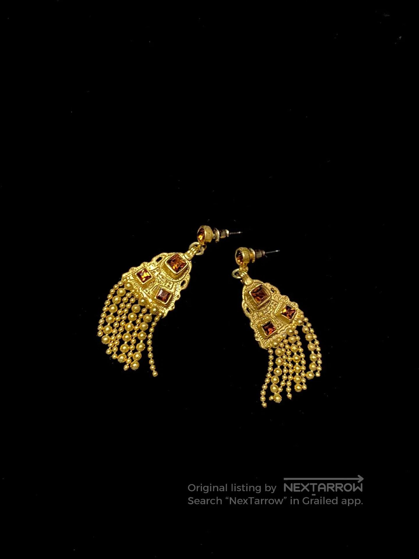 Jean Paul Gaultier Jean Paul Gaultier Gem Tassel Earrings. Size ONE SIZE - 1 Thumbnail
