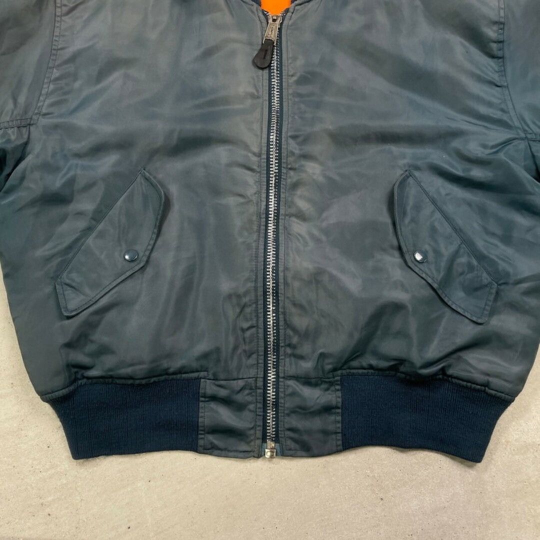 Alpha Industries Reversible 90s MA-1 Bomber jkt US army navy military usa Size US L / EU 52-54 / 3 - 9 Thumbnail