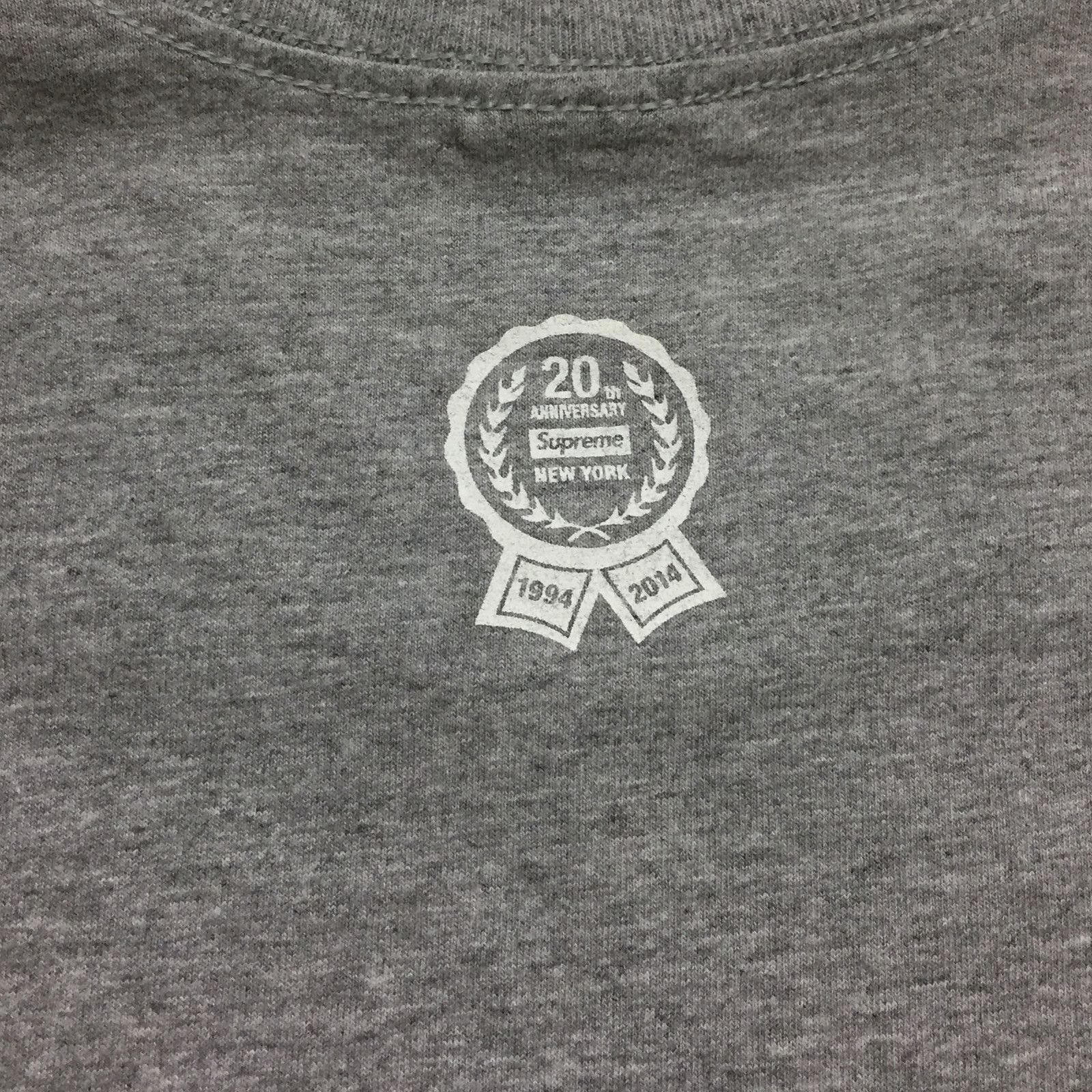 Supreme 2014 Supreme 20th Anniversary Grey Box Logo Tee Size US L / EU 52-54 / 3 - 4 Thumbnail