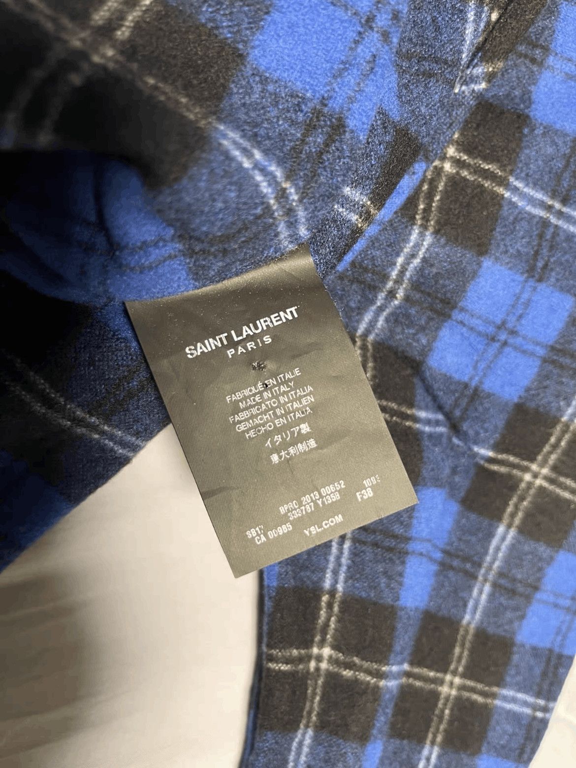 Saint Laurent Paris Sz 38 Saint Laurent Paris 13AW OS Runway Blue Shirt Jacket Size US M / EU 48-50 / 2 - 4 Thumbnail