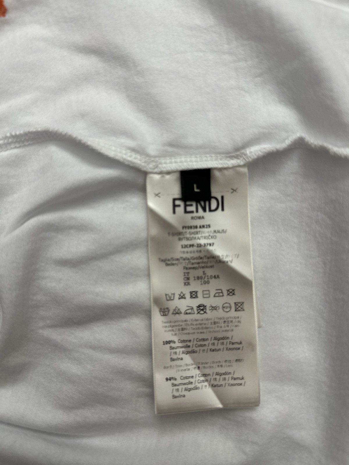 Fendi Fendi Blue Abstract Gradient Graphic Tee Size XL Italy Size US XL / EU 56 / 4 - 4 Thumbnail