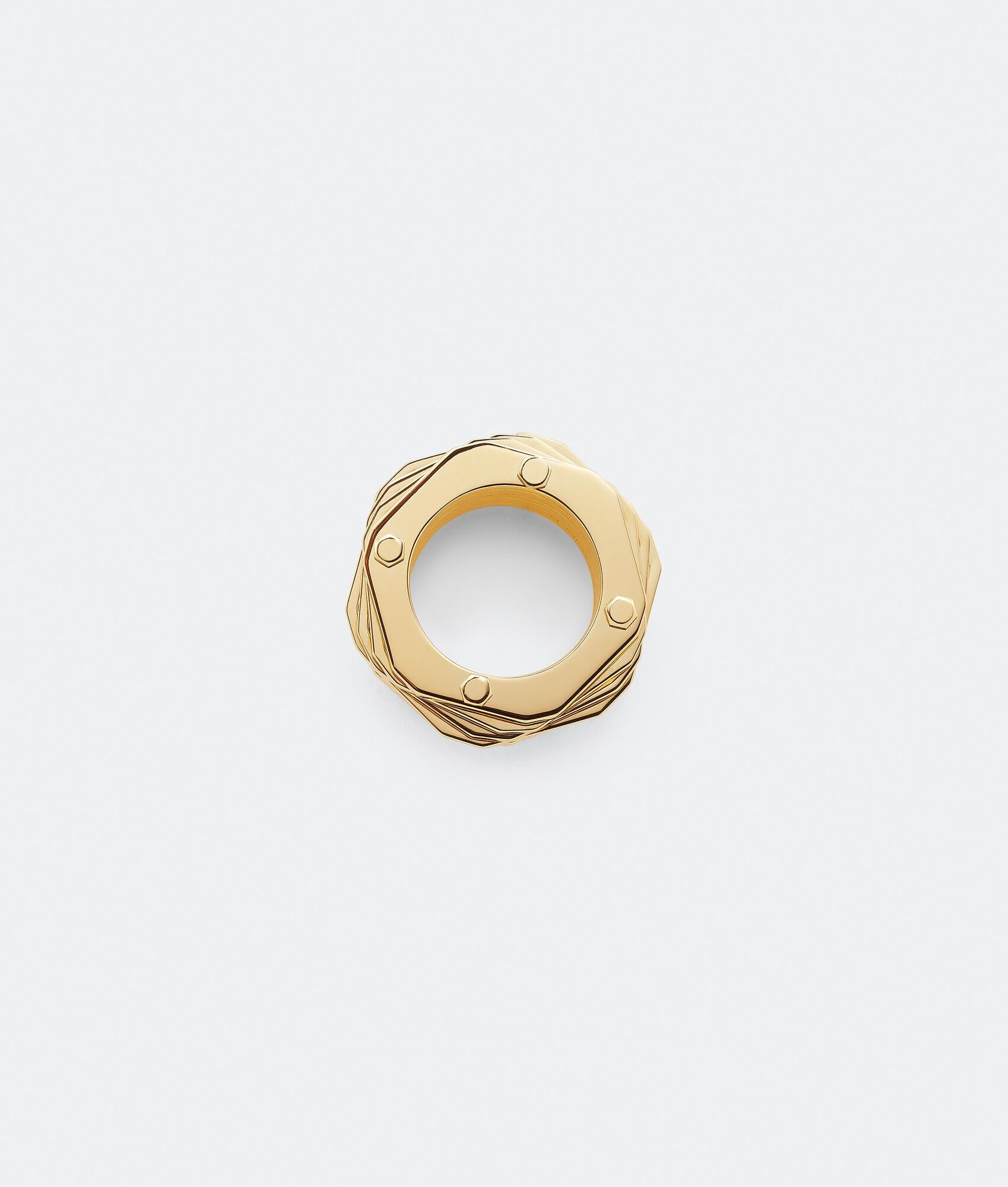 Bottega Veneta o1w1db10525 Size: 13 / Unisex Layers Ring in Gold Size ONE SIZE - 4 Thumbnail