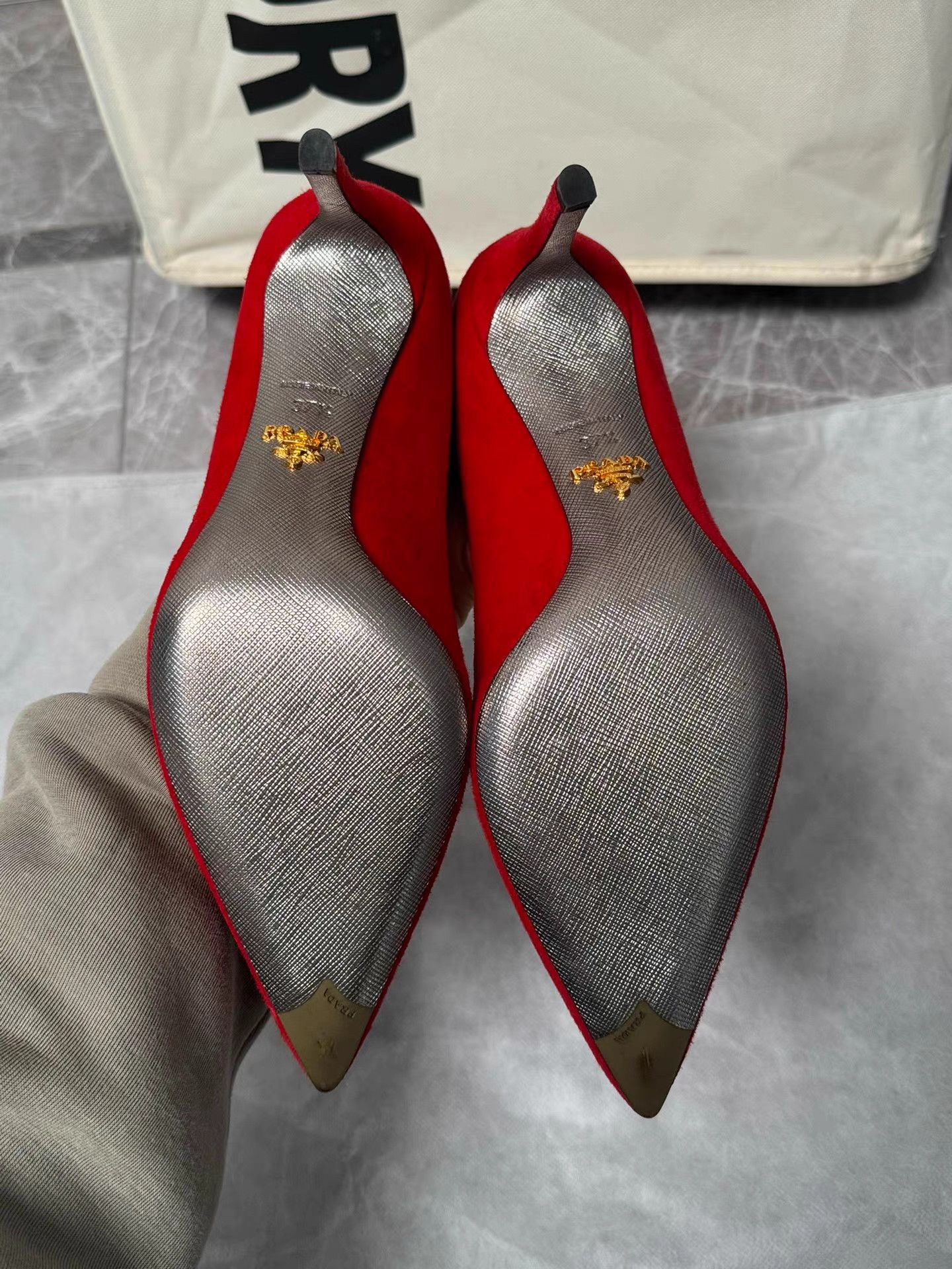 Prada Prada Red Heels K6 Size US 7.5 / IT 37.5 - 5 Thumbnail