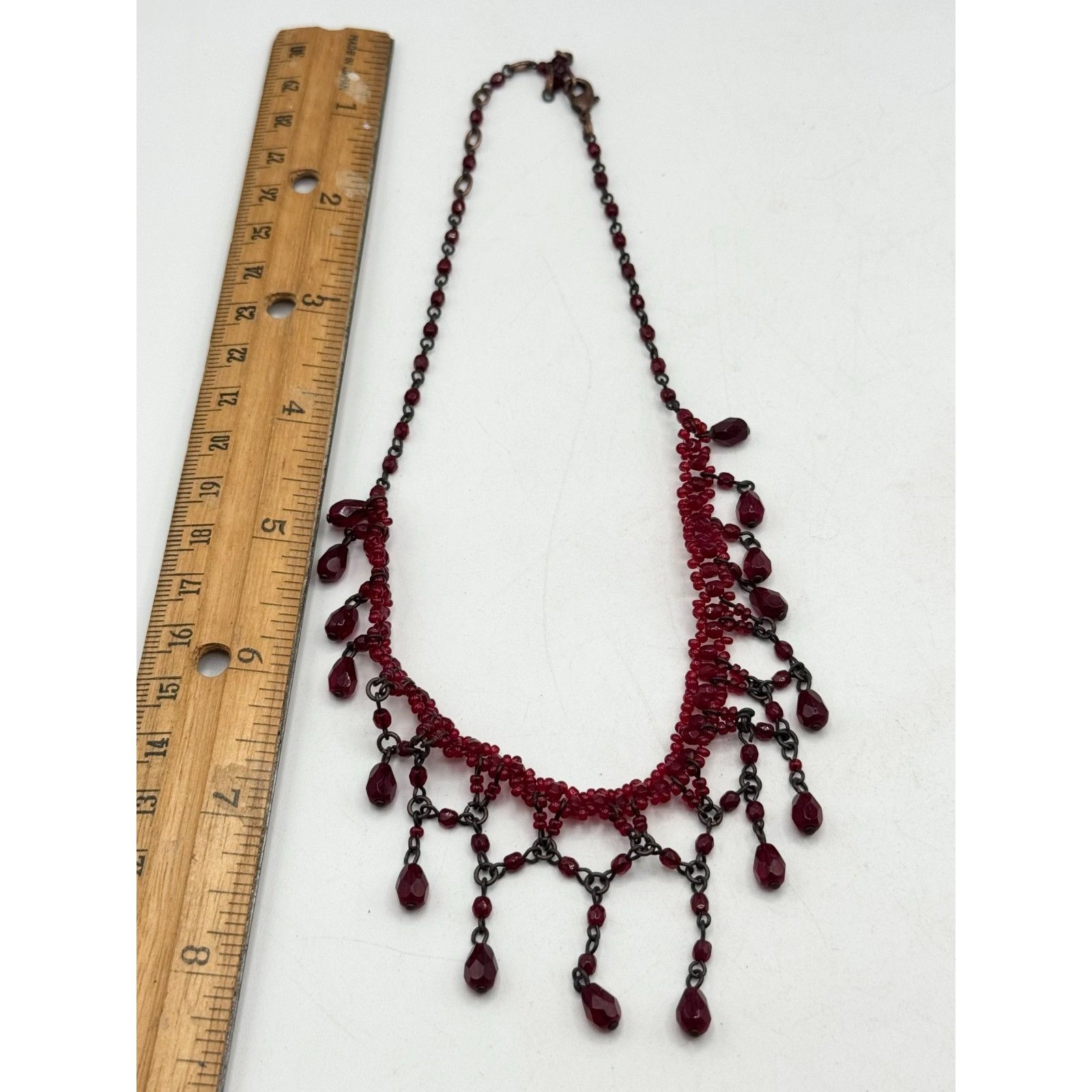 Other Vintage red crystal collar choker necklace Size ONE SIZE - 6 Thumbnail