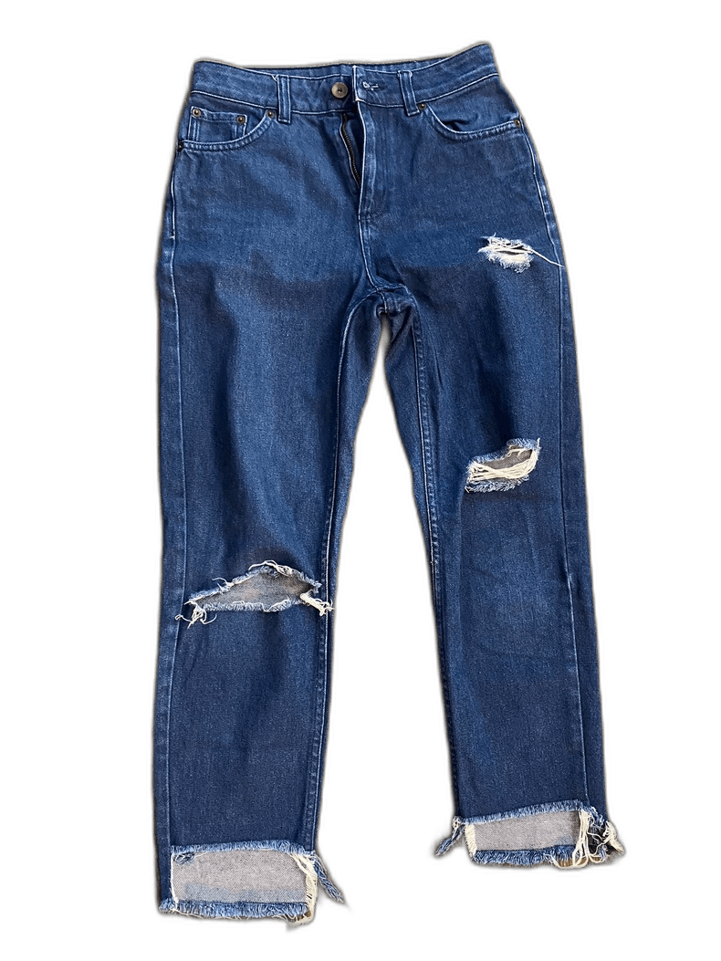 H&M TOPSHOP MOTO Ripped Denim Jeans Size 24" / US 00 / IT 34 - 1 Thumbnail
