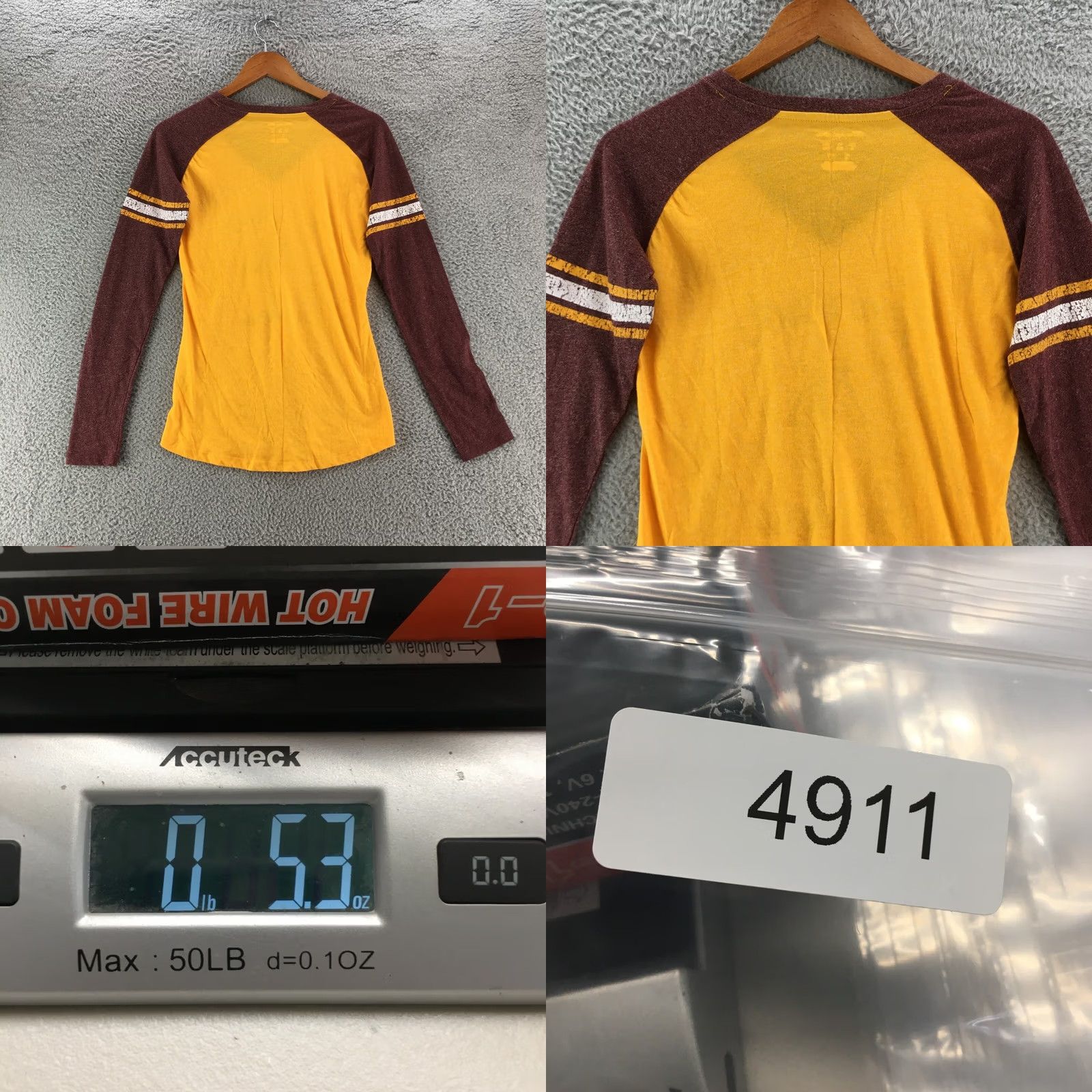 Champion Champion Minnesota Golden Gophers Raglan Tee Tshirt Womens M Yellow Maroon Size M / US 6-8 / IT 42-44 - 8 Thumbnail