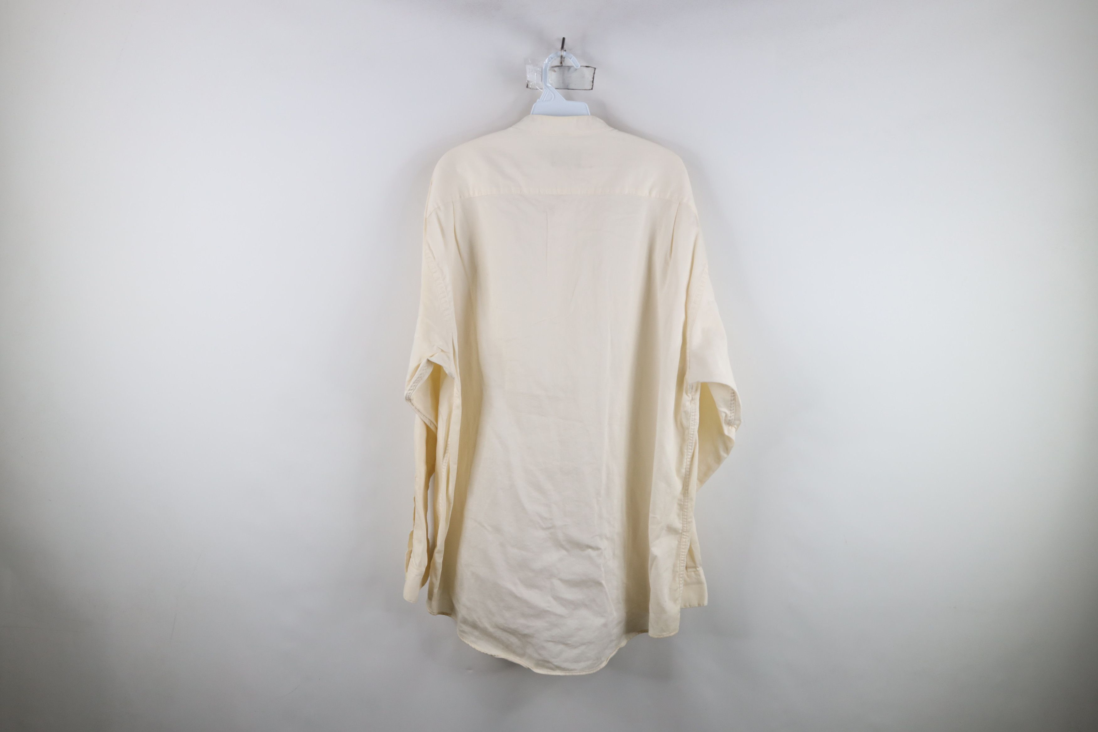 Vintage Vintage 90s Streetwear Ribbed Band Collar Button Shirt Size US XXL / EU 58 / 5 - 11 Thumbnail