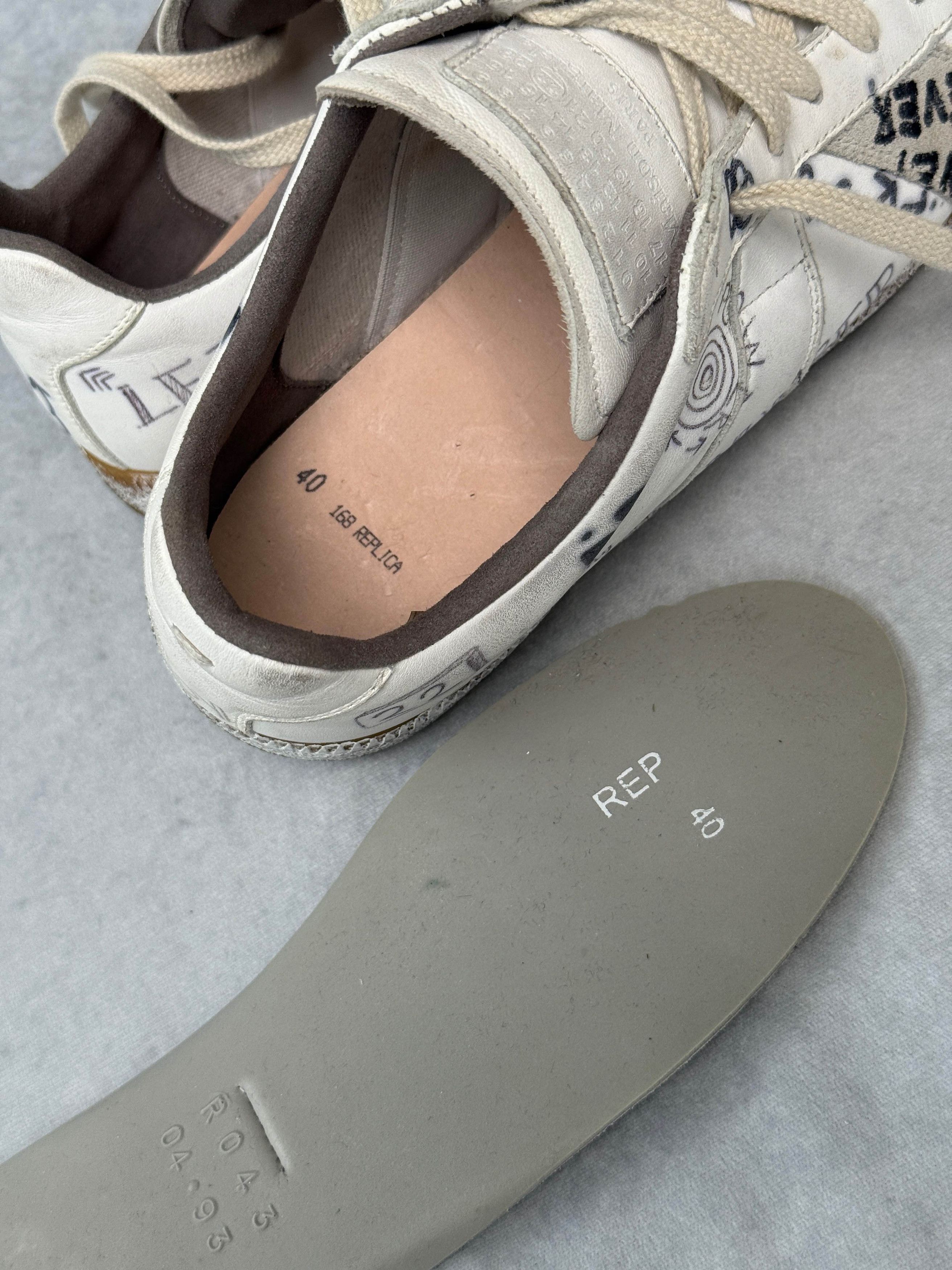 Maison Margiela Maison Margiela GATs 'Vintage Graffiti' Size US 7 / EU 40 - 12 Thumbnail