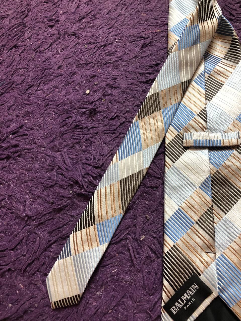 Balmain Vintage Luxury Balmain Silk Tie Size ONE SIZE - 10 Thumbnail