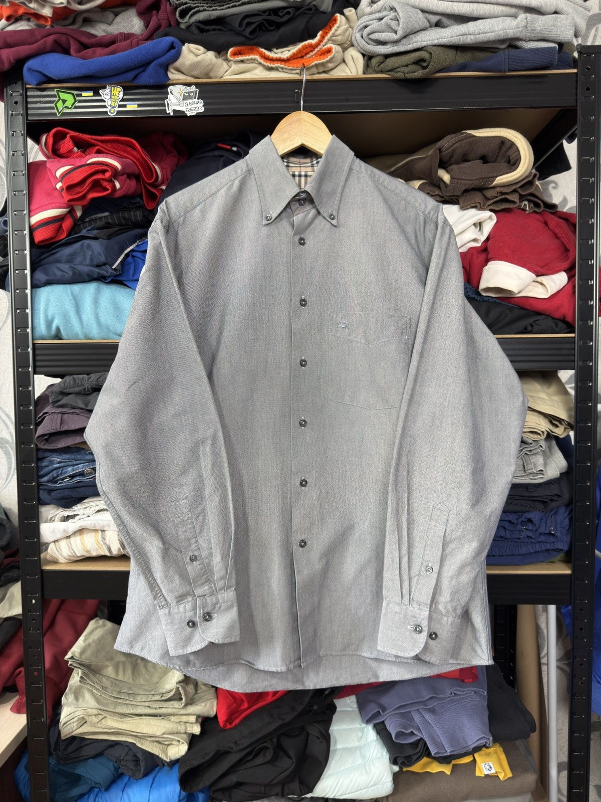 Burberry VINTAGE BURBERRY BUTTON UP LONG-SLEEVE SHIRT Size US XL / EU 56 / 4 - 12 Thumbnail