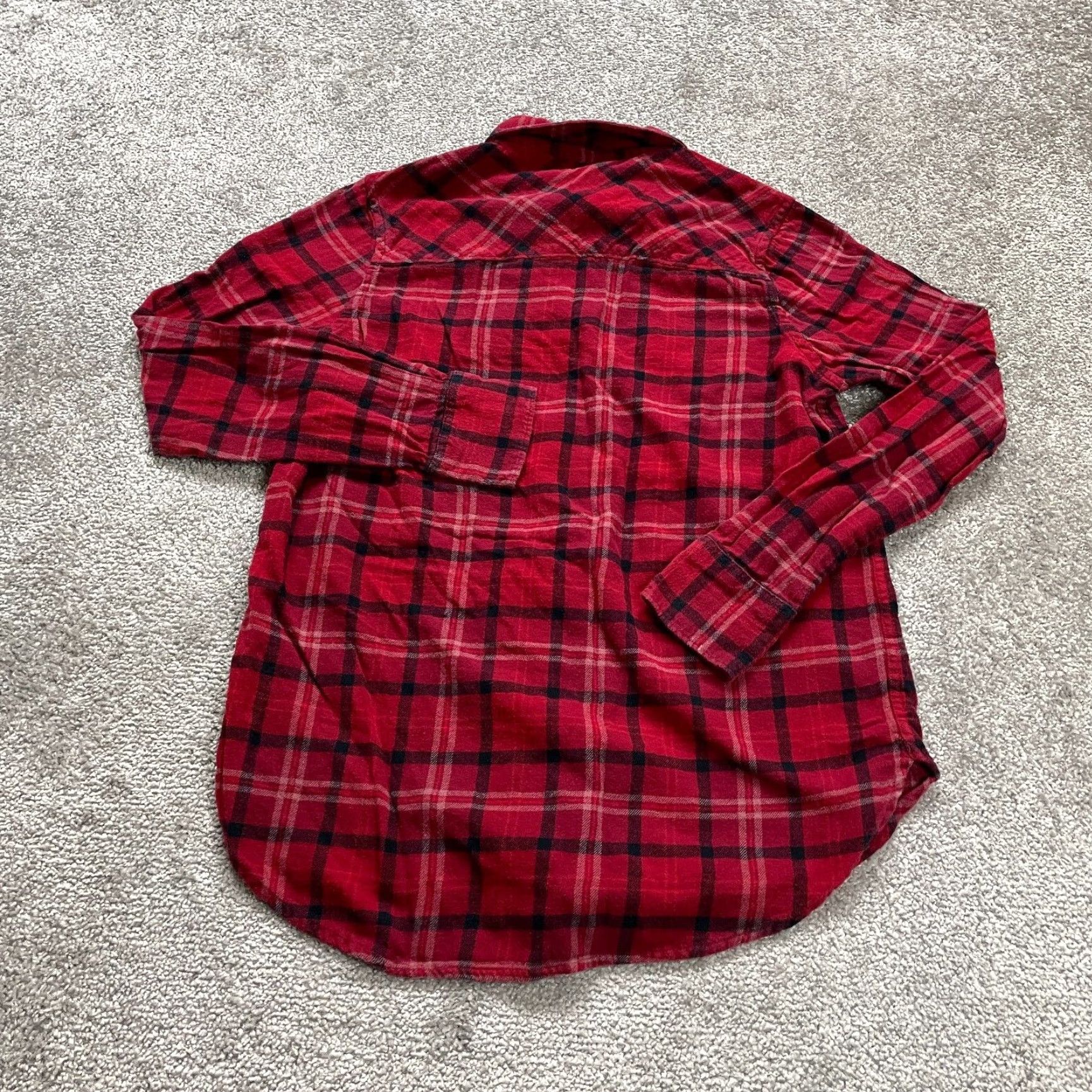 Eddie Bauer VINTAGE? No — Eddie Bauer Button-Up Shirt Womens Small Red Plaid Flannel Cotton Long Sleeve Casual Classic Womens S Red Eddie Bauer Shirt Size S / US 4 / IT 40 - 2 Thumbnail