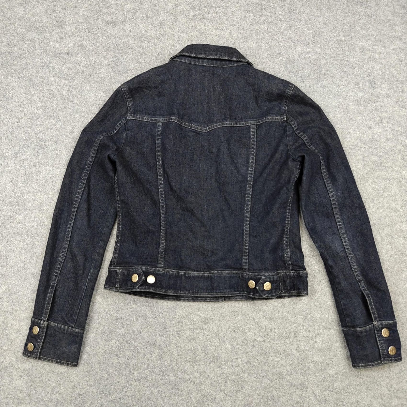 J.Crew VINTAGE J.CREW Jacket Womens Small Blue Denim Button Front Collared Trucker Pockets Size S / US 4 / IT 40 - 5 Thumbnail