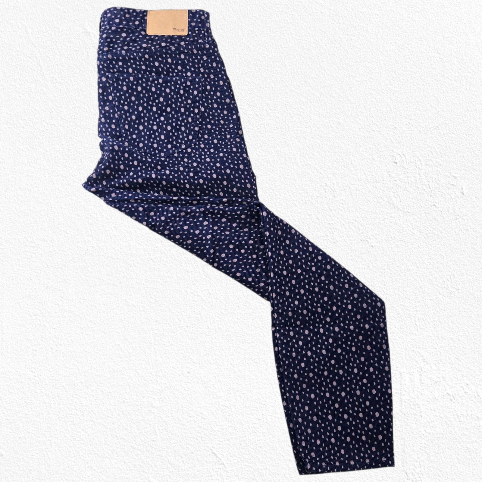Madewell Madewell Navy Blue Polka Dot Skinny Pants Size 26 Size 26" / US 2 / IT 38 - 10 Thumbnail