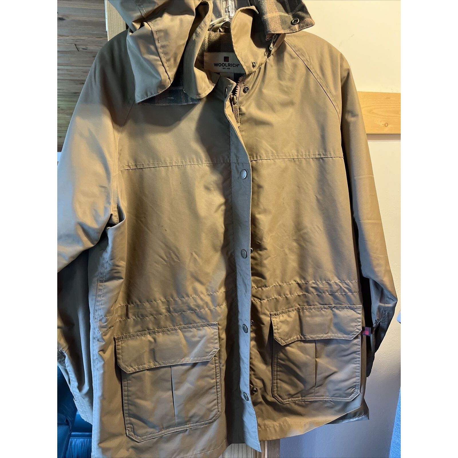 Woolrich Woolen Mills Woolrich Women L Brown Long Sleeve Full Zip Wool Line Jacket Size L / US 10 / IT 46 - 2 Thumbnail
